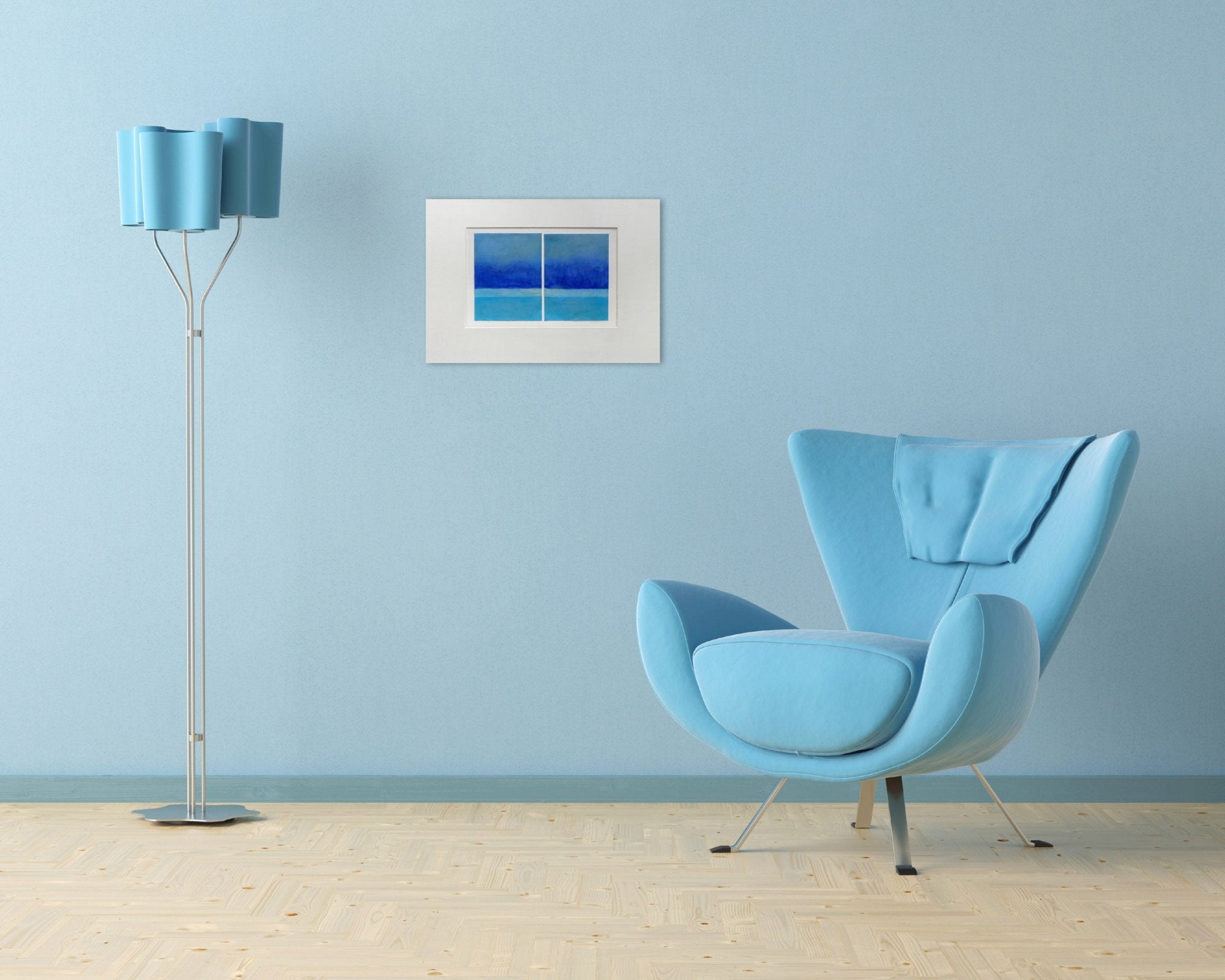 Prussian Blue - Janise Yntema - Abstract Painting - Ideelart