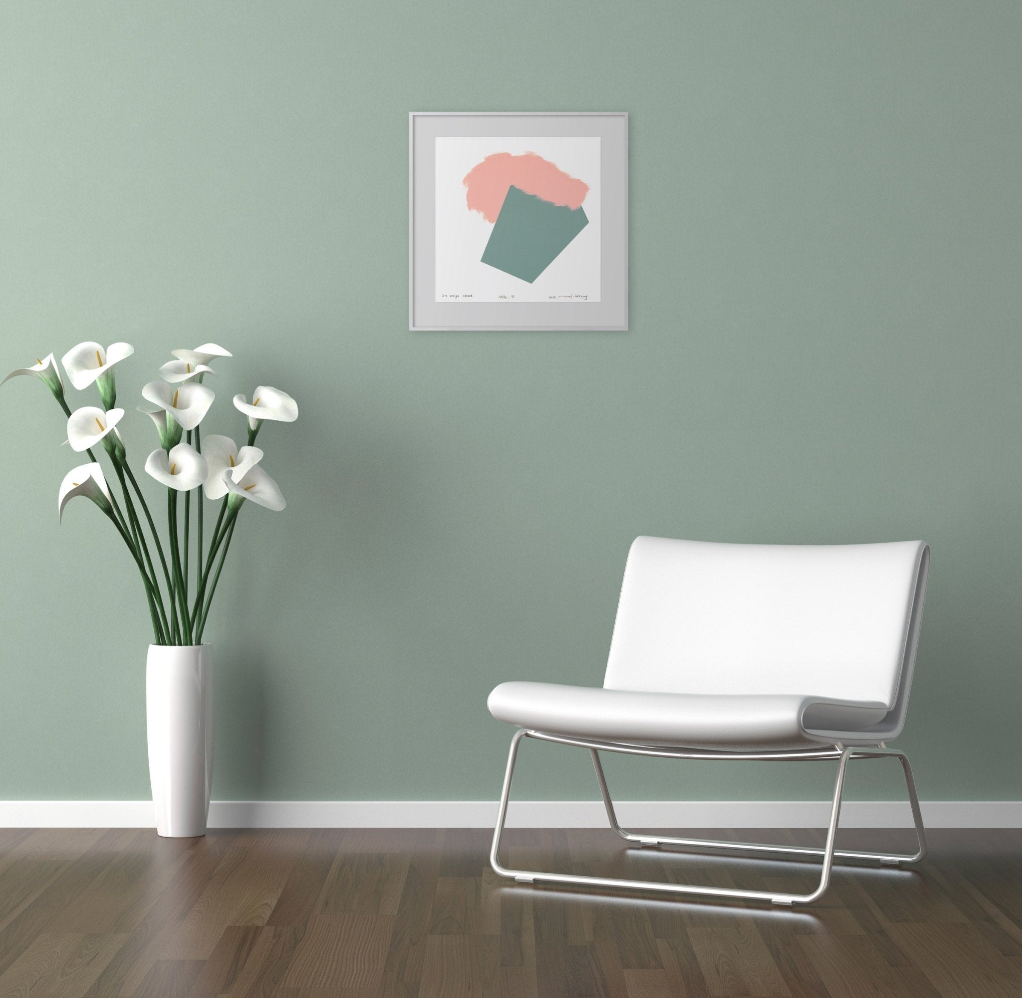 Eckige Masse 95 - Kyong Lee - Abstract Painting - Ideelart