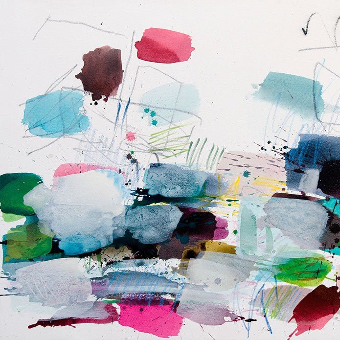 Sommerlaune - Greet Helsen - Abstract Painting - Ideelart