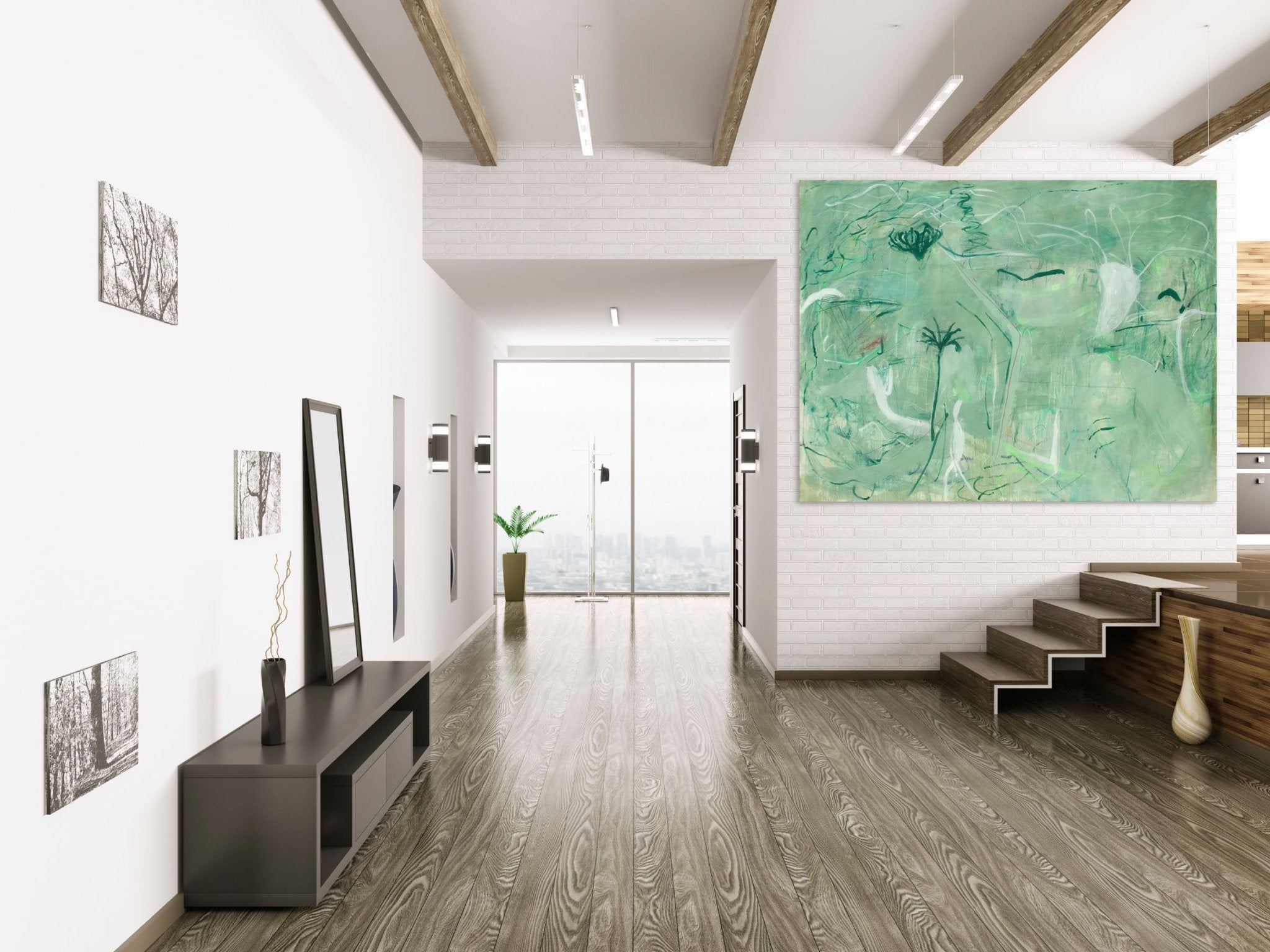 That is Why You Will Get Through This White Desert - Macha Poynder - Abstract Painting - Ideelart