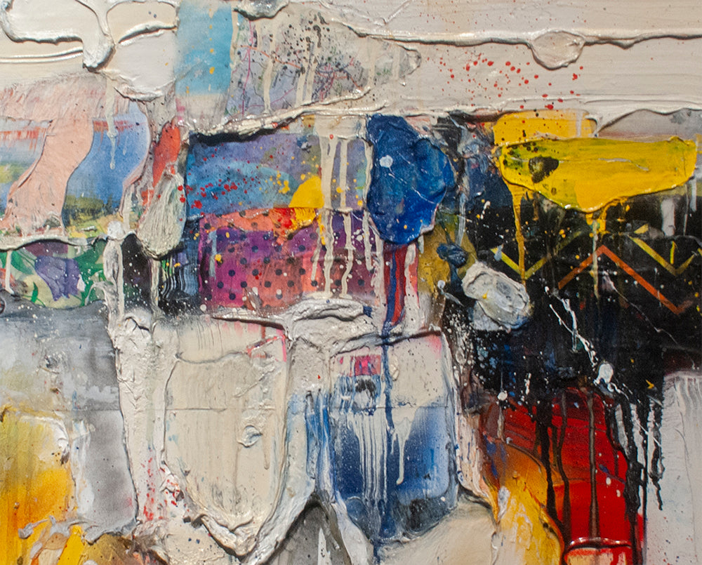 Milbrook in Yellow - Robert Baribeau - Abstract Painting - Ideelart