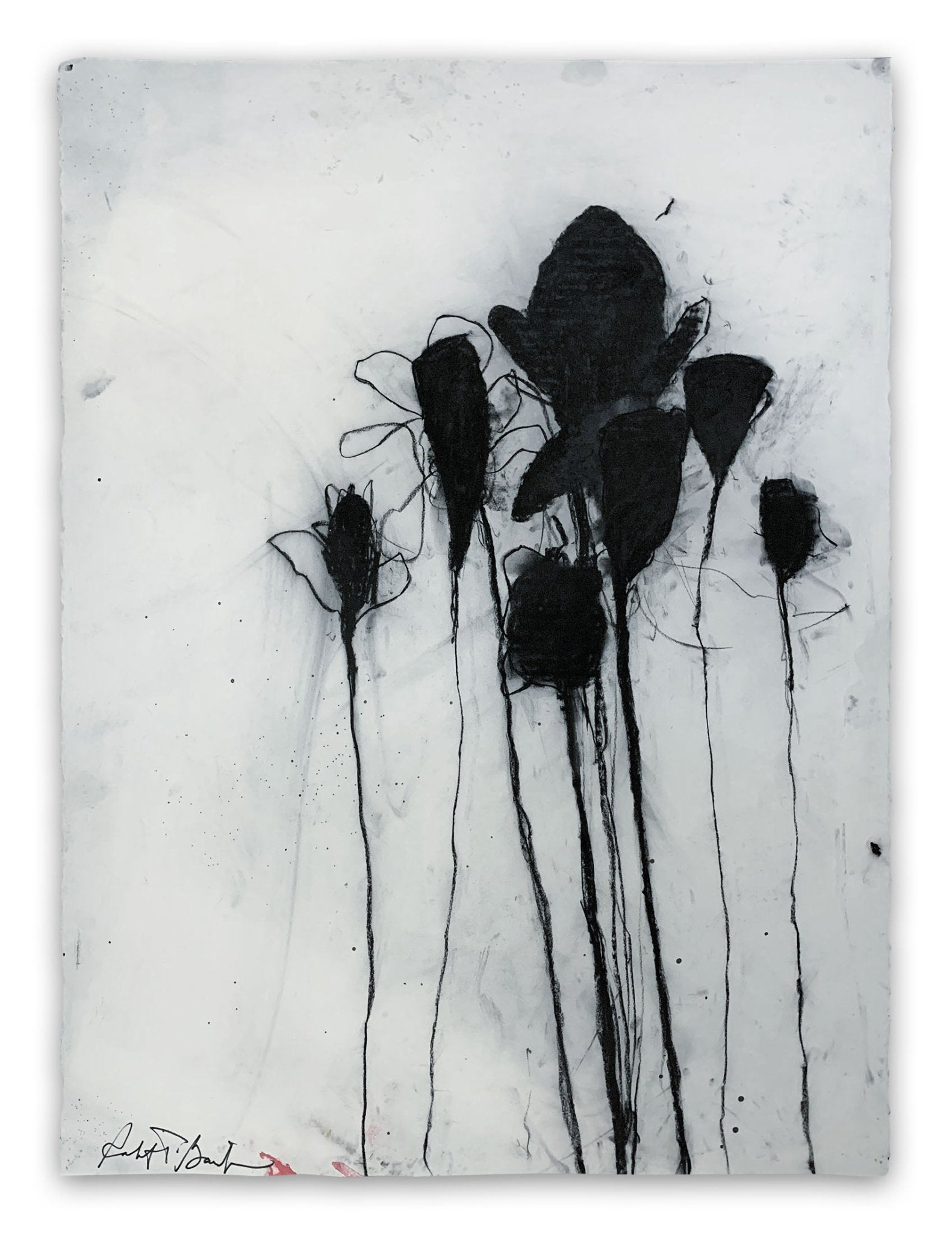 Multiple Stems in Black - Robert Baribeau - Abstract Painting - Ideelart