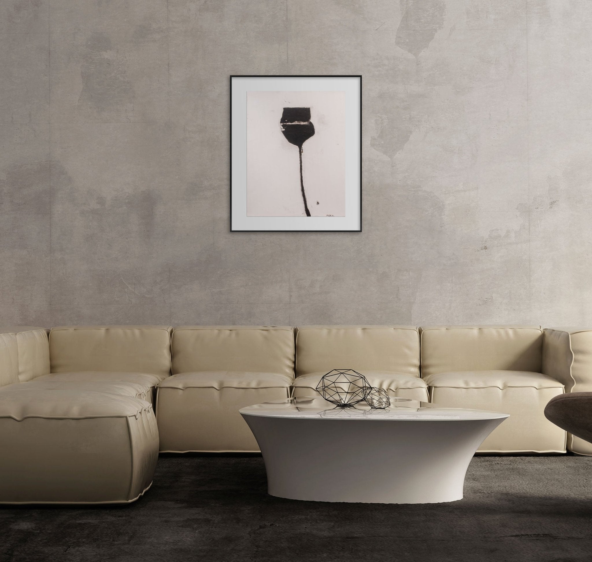 Stem in Black 12 - Robert Baribeau - Abstract Painting - Ideelart