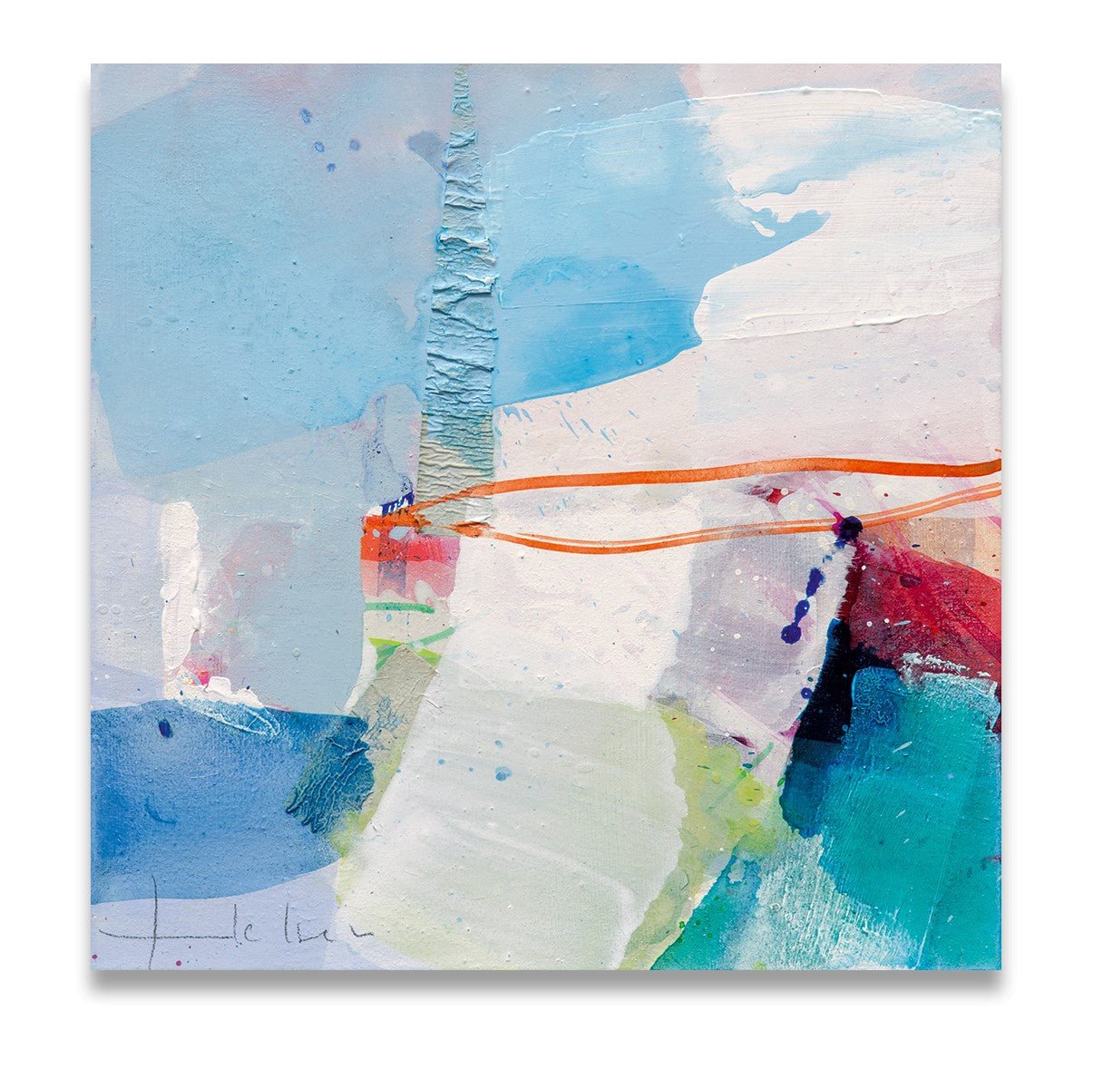 Verträumte Landschaft - Greet Helsen - Abstract Painting - Ideelart