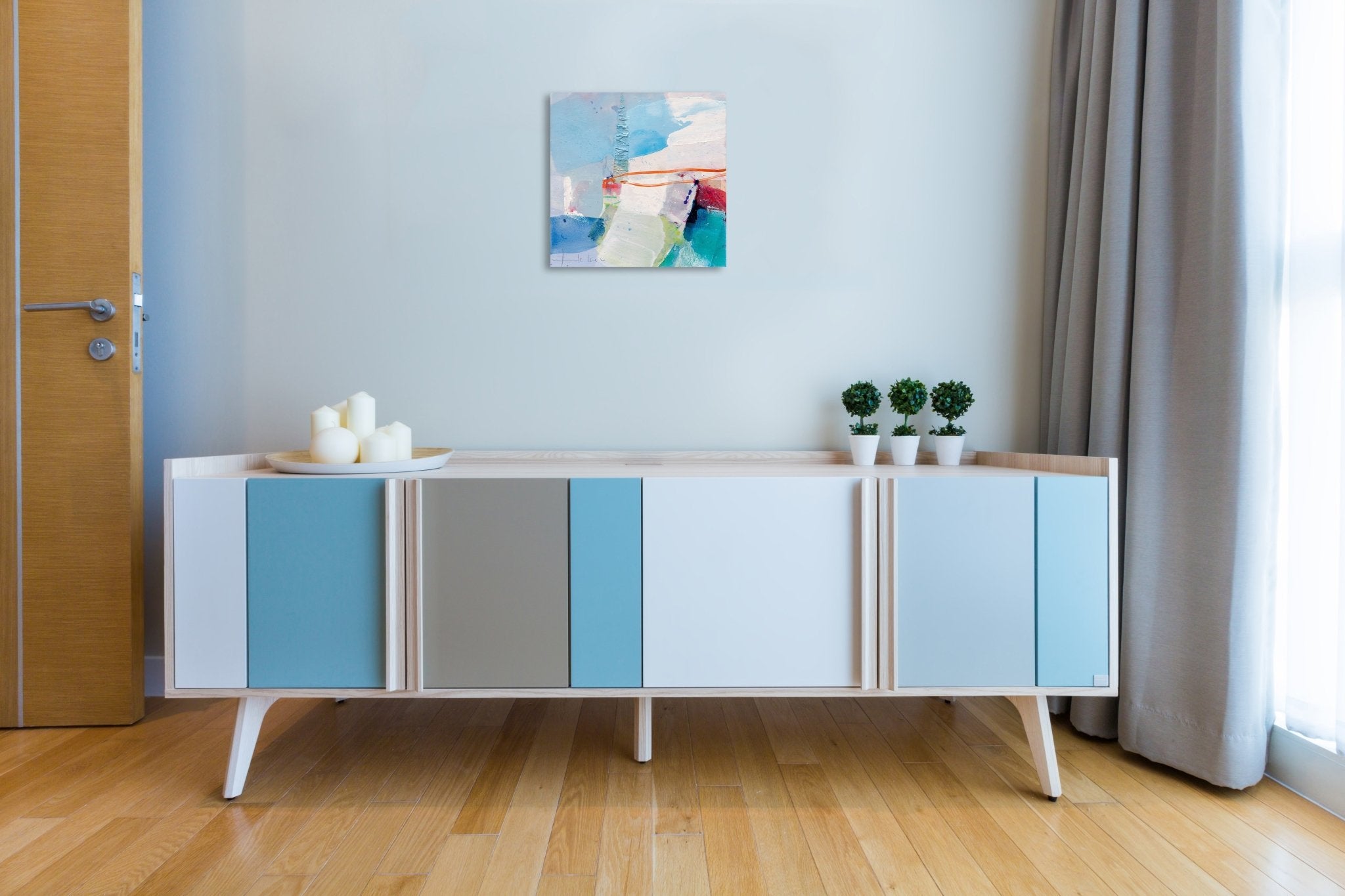 Verträumte Landschaft - Greet Helsen - Abstract Painting - Ideelart