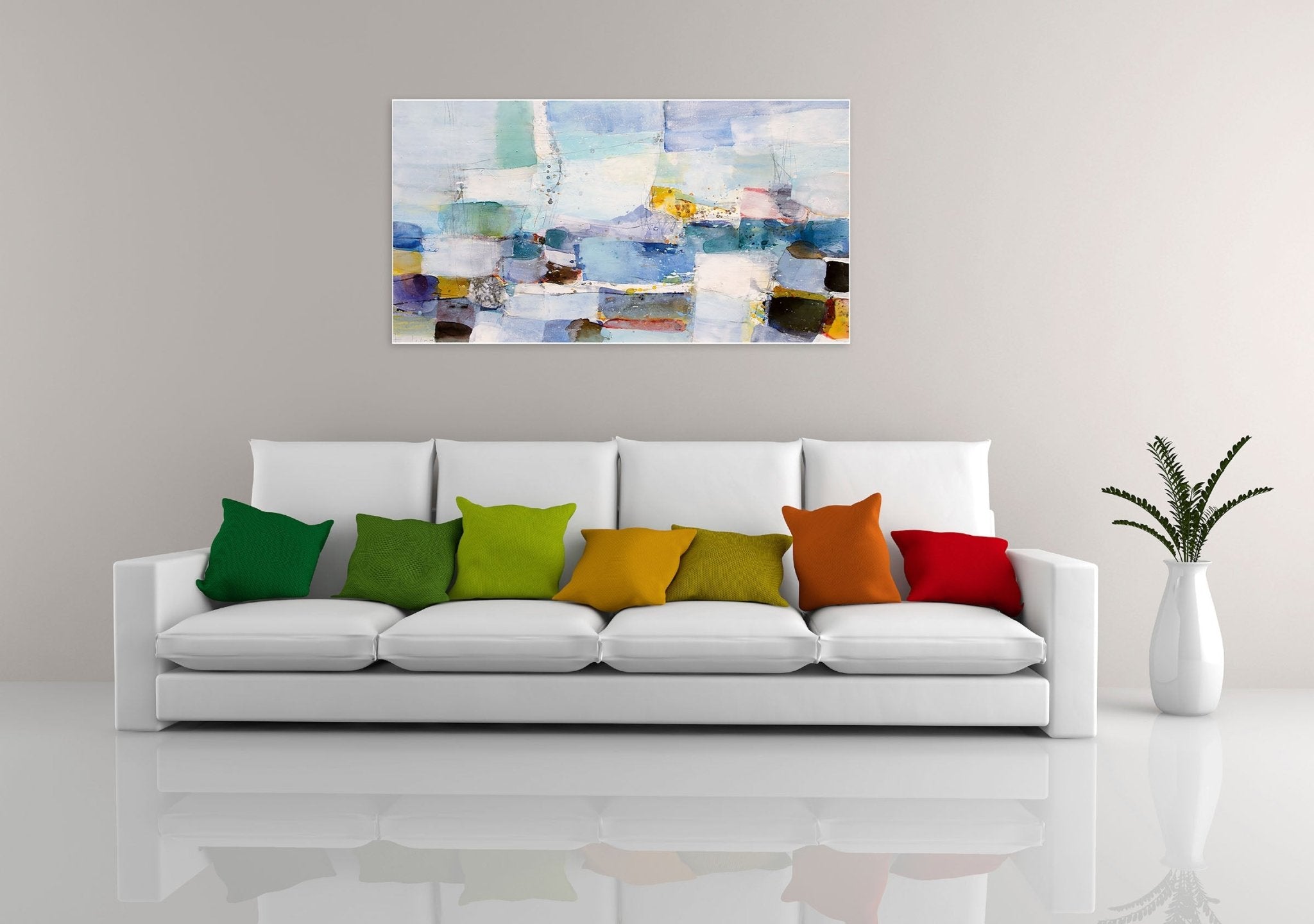 Verspielte See - Greet Helsen - Abstract Painting - Ideelart
