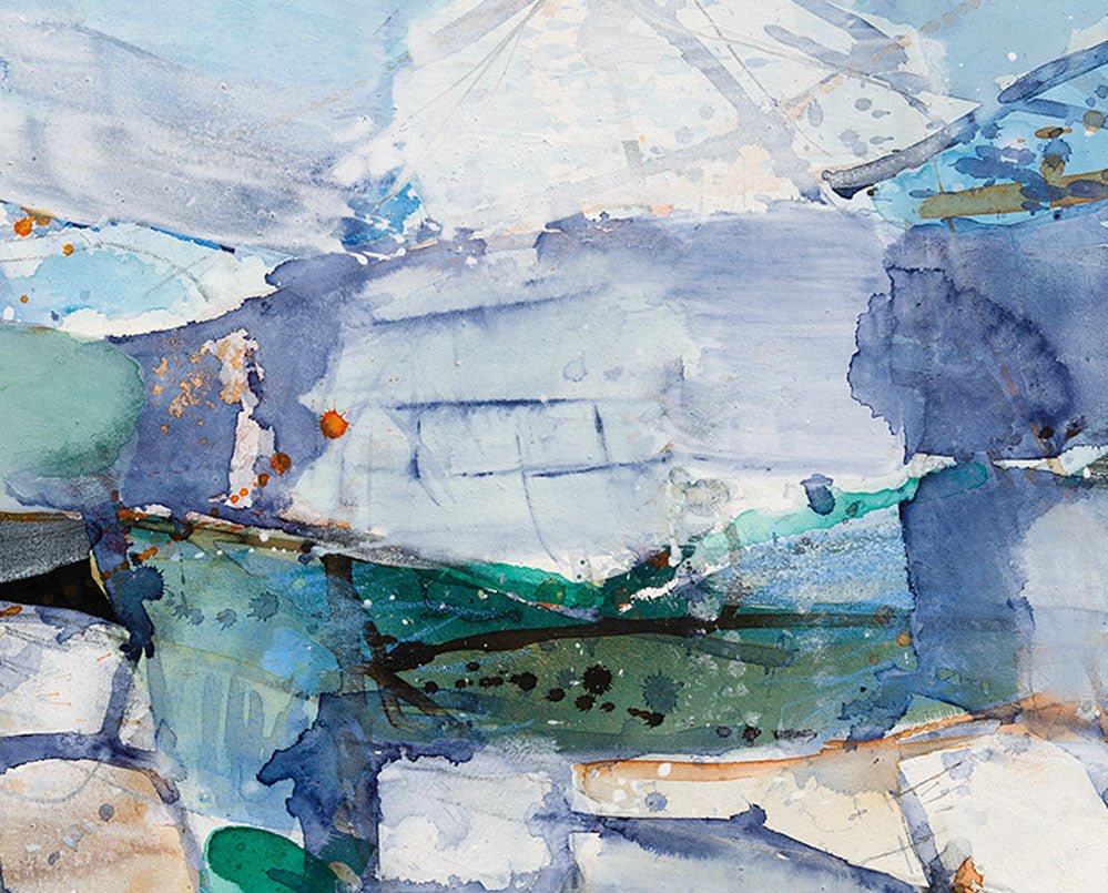 Mountain and Valley V - Greet Helsen - Abstract Painting - Ideelart