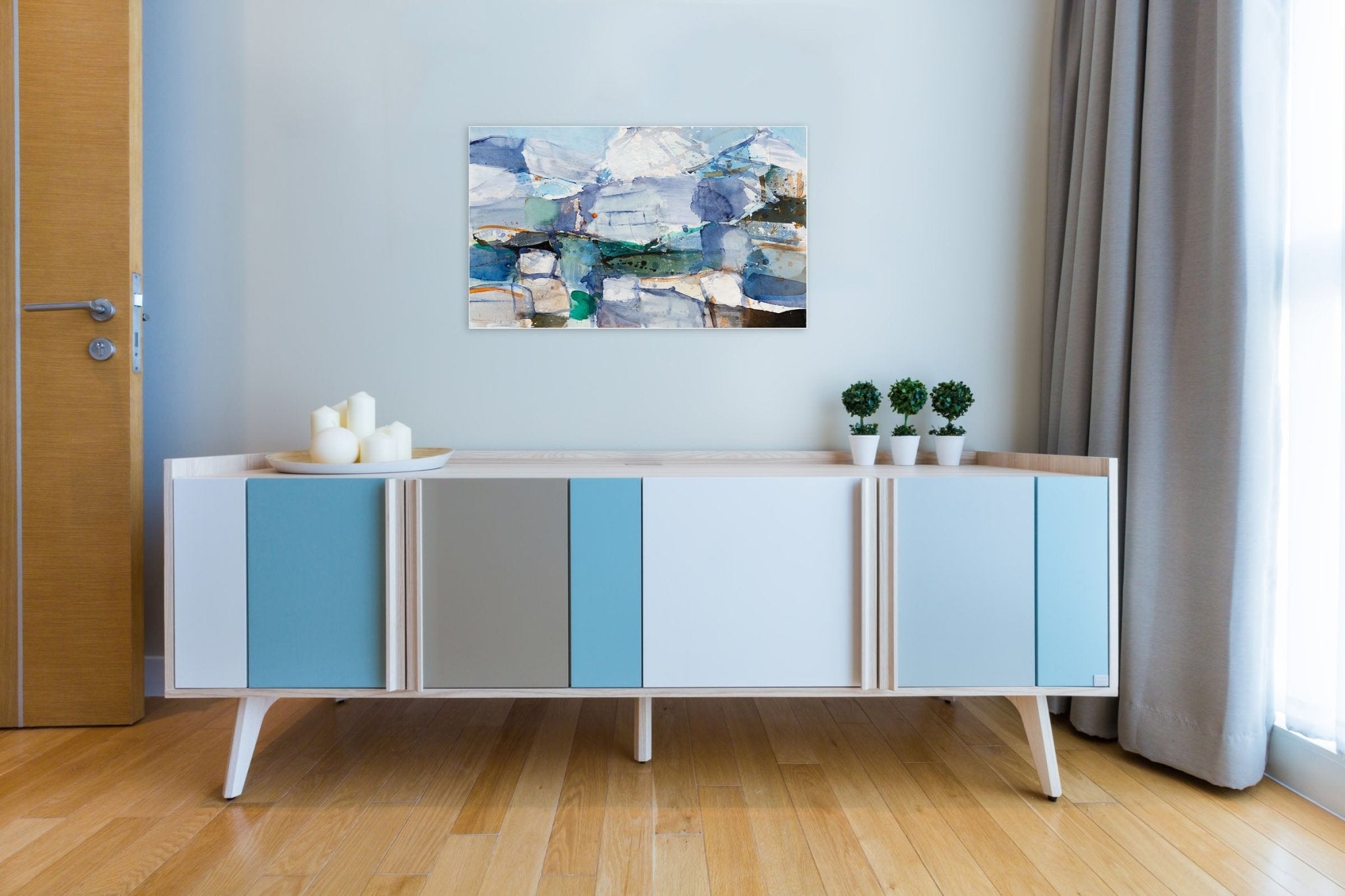 Mountain and Valley V - Greet Helsen - Abstract Painting - Ideelart