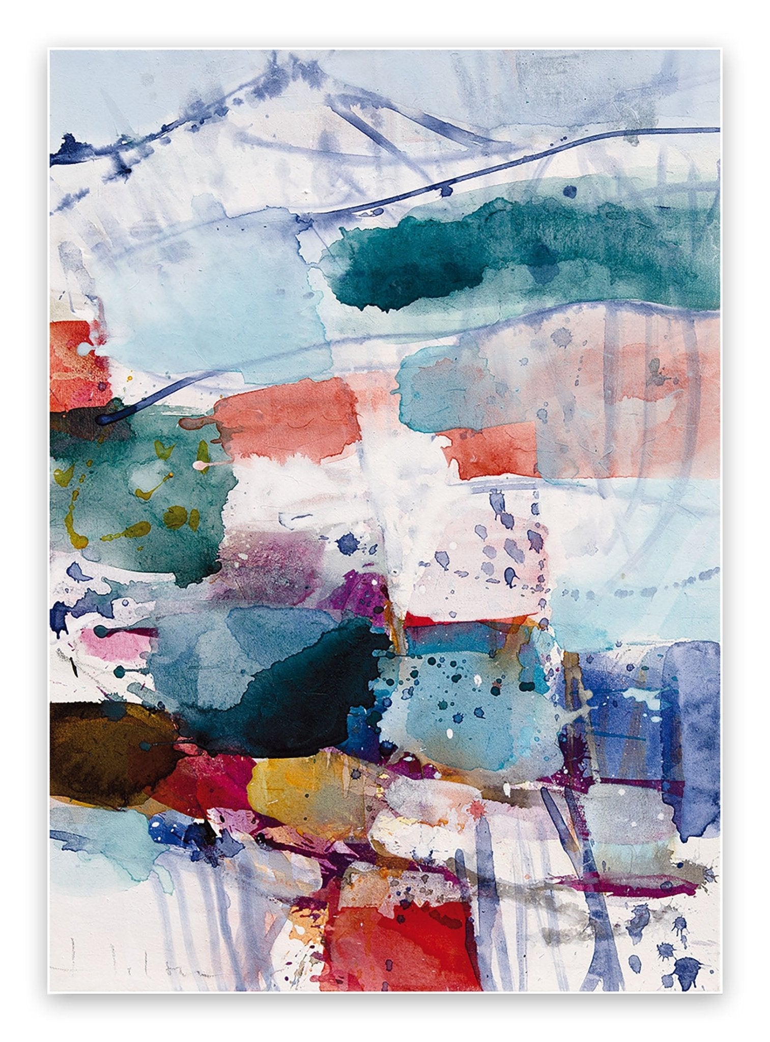 Mountain and Valley VII - Greet Helsen - Abstract Painting - Ideelart