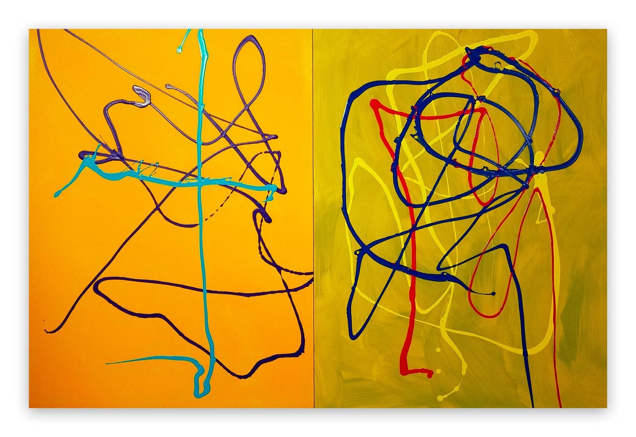 Same Time, Same Place - Dana Gordon - Abstract Painting - Ideelart