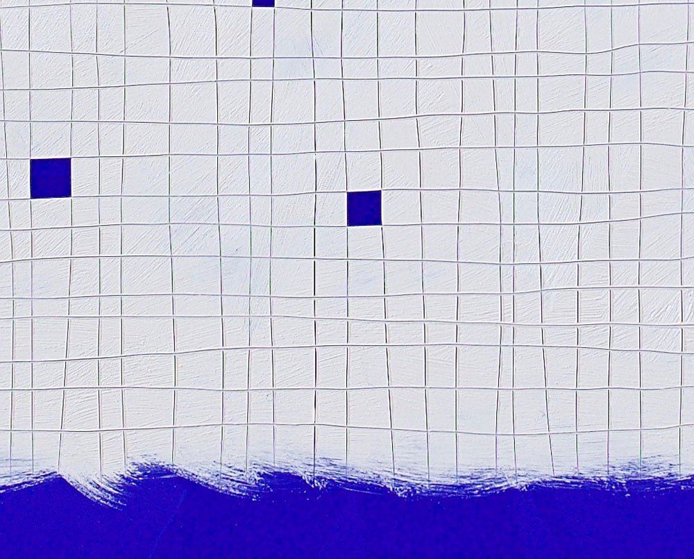 Luck of the Devil - Blue - Tom Henderson - Abstract Painting - Ideelart