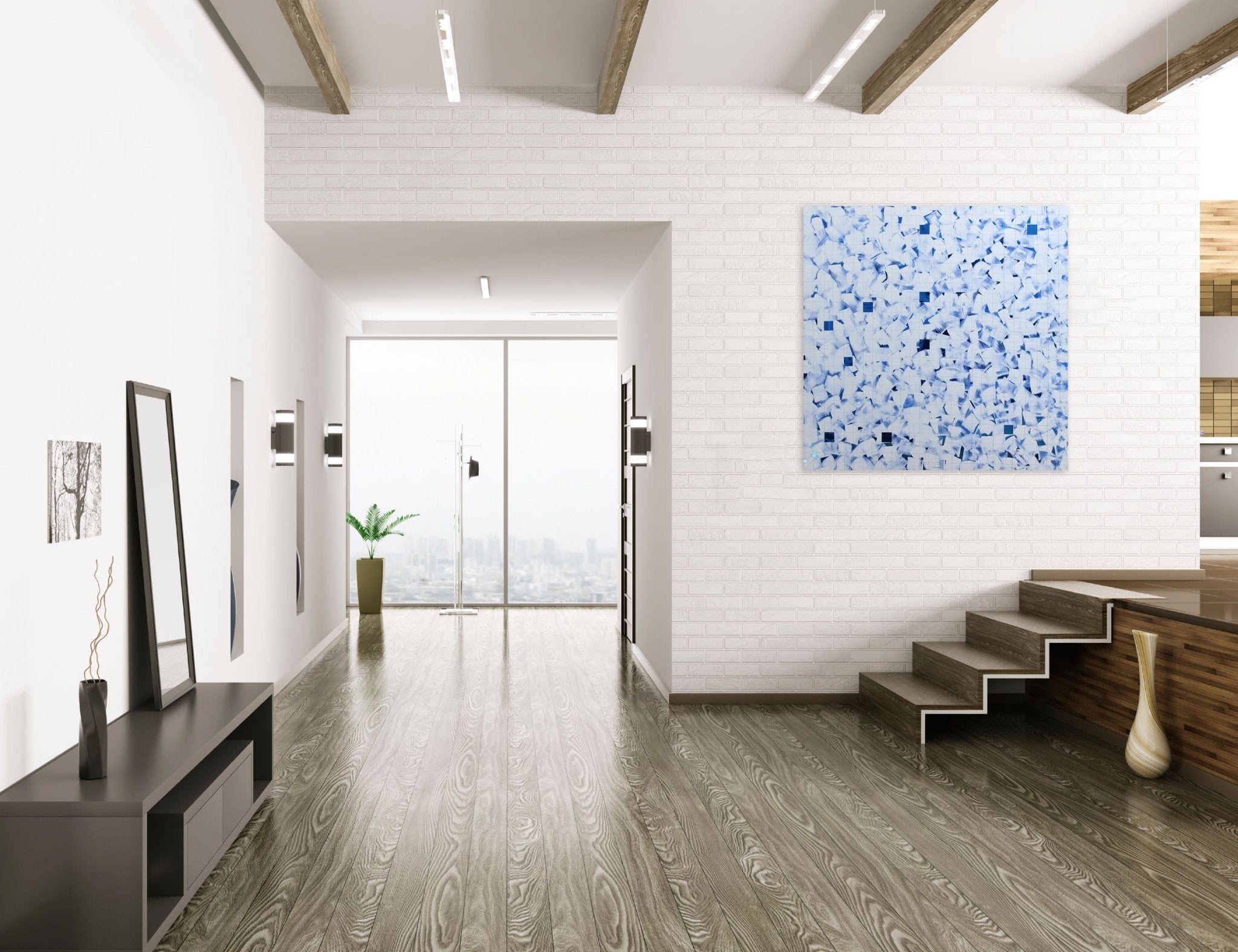 Blue - Tom Henderson - Abstract Painting - Ideelart