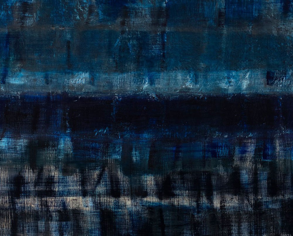 Blue on Blue - Emily Berger - Abstract Painting - Ideelart