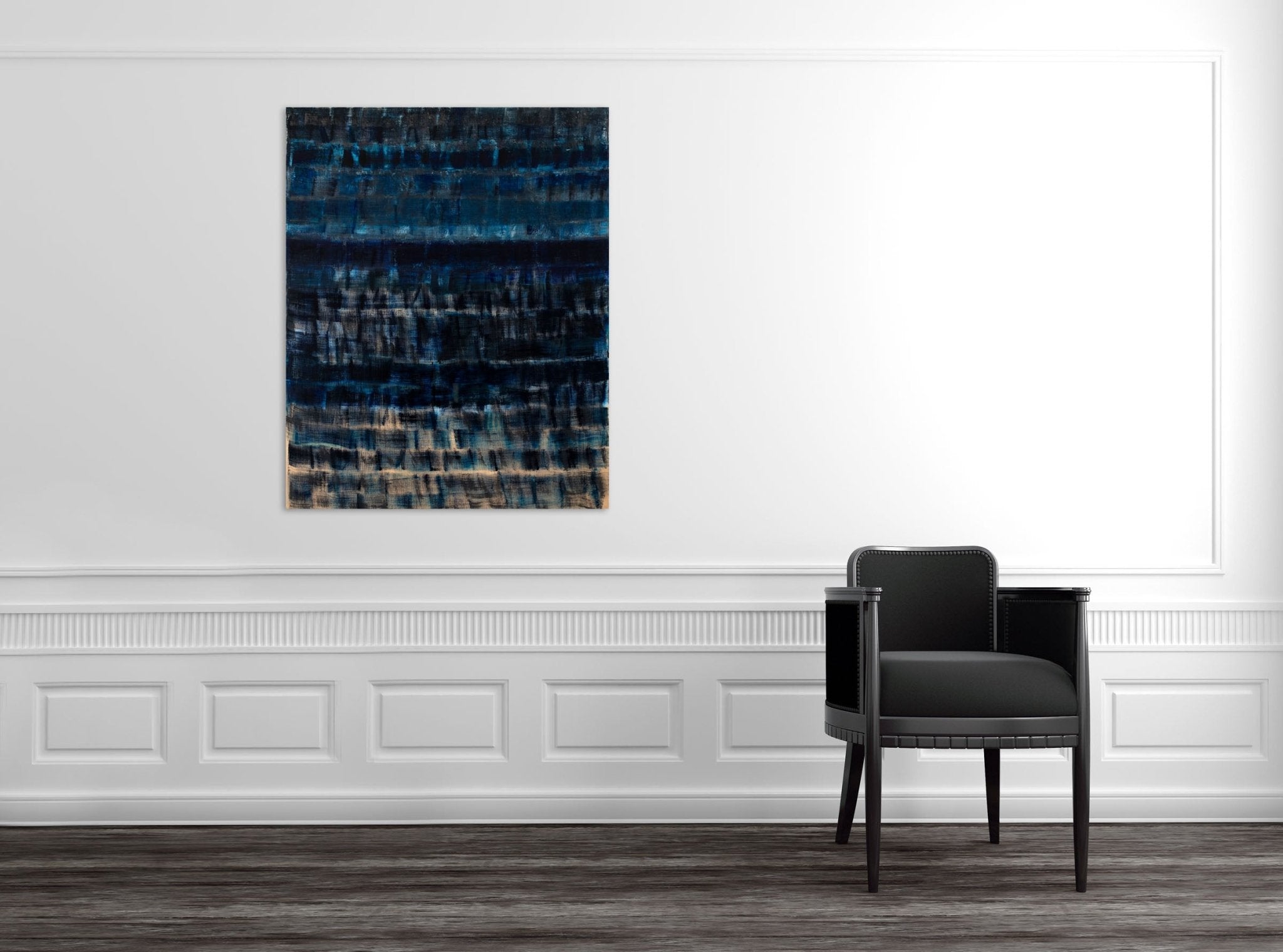 Blue on Blue - Emily Berger - Abstract Painting - Ideelart
