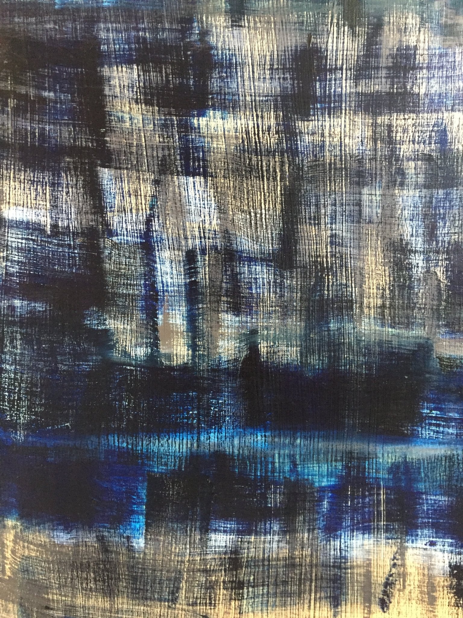 Blue on Blue - Emily Berger - Abstract Painting - Ideelart