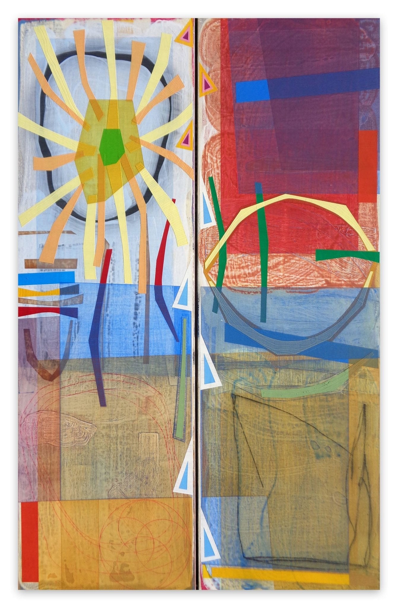 Bloomstone (Day Into Night) - Michael Barringer - Abstract Painting - Ideelart