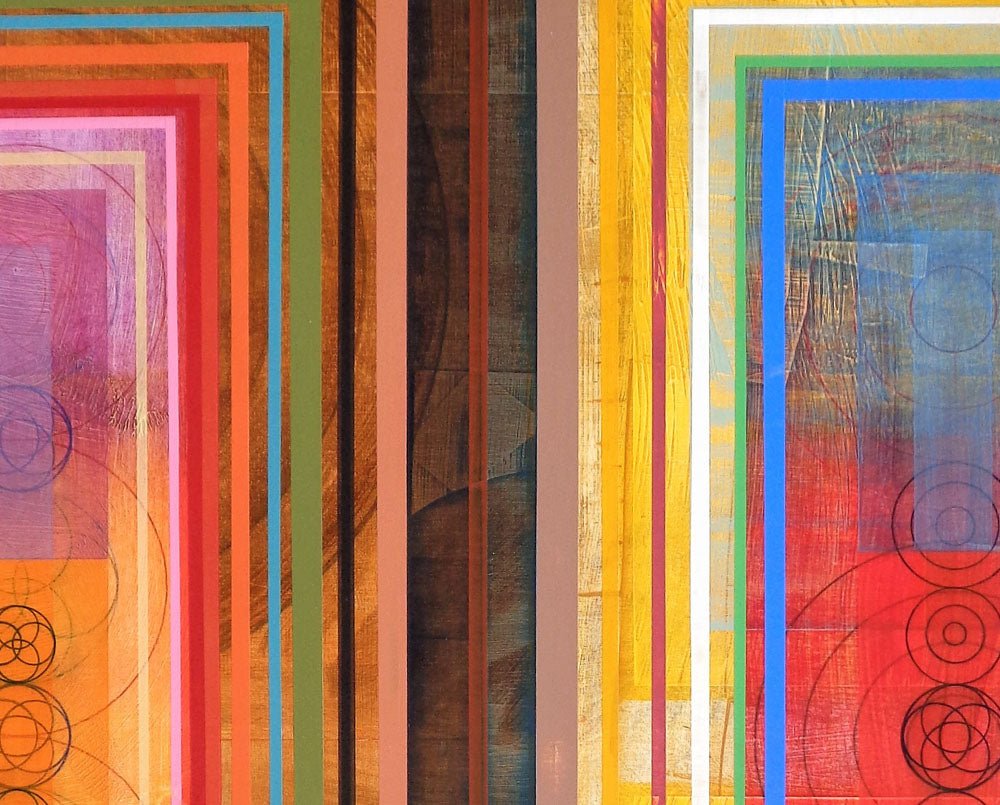 Organic Geometry (Cathedral) - Michael Barringer - Abstract Painting - Ideelart