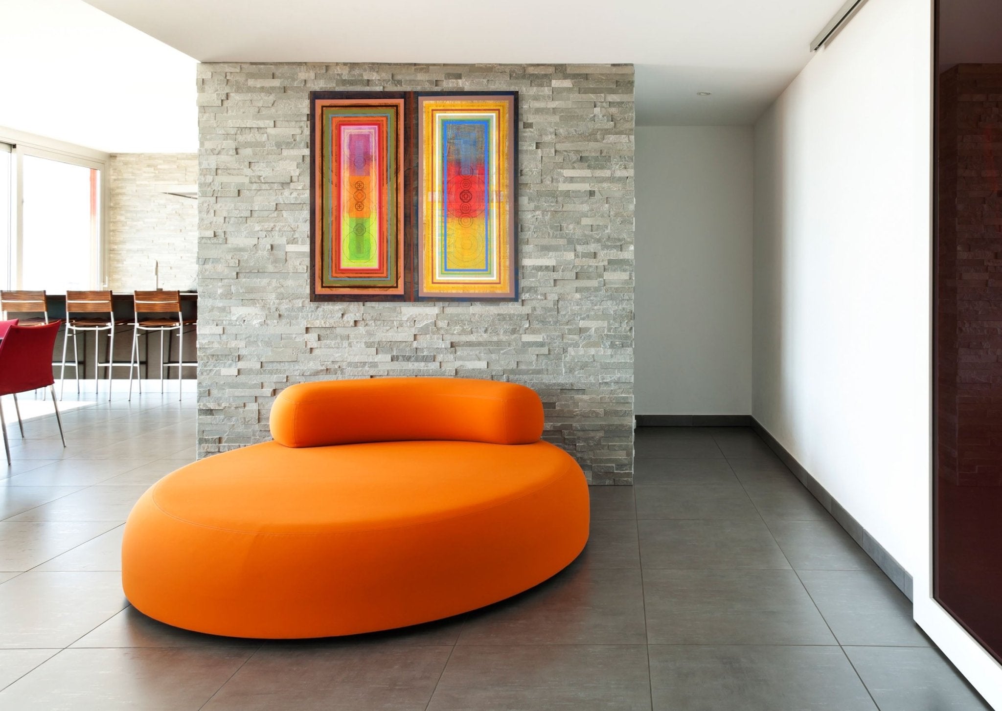 Organic Geometry (Cathedral) - Michael Barringer - Abstract Painting - Ideelart