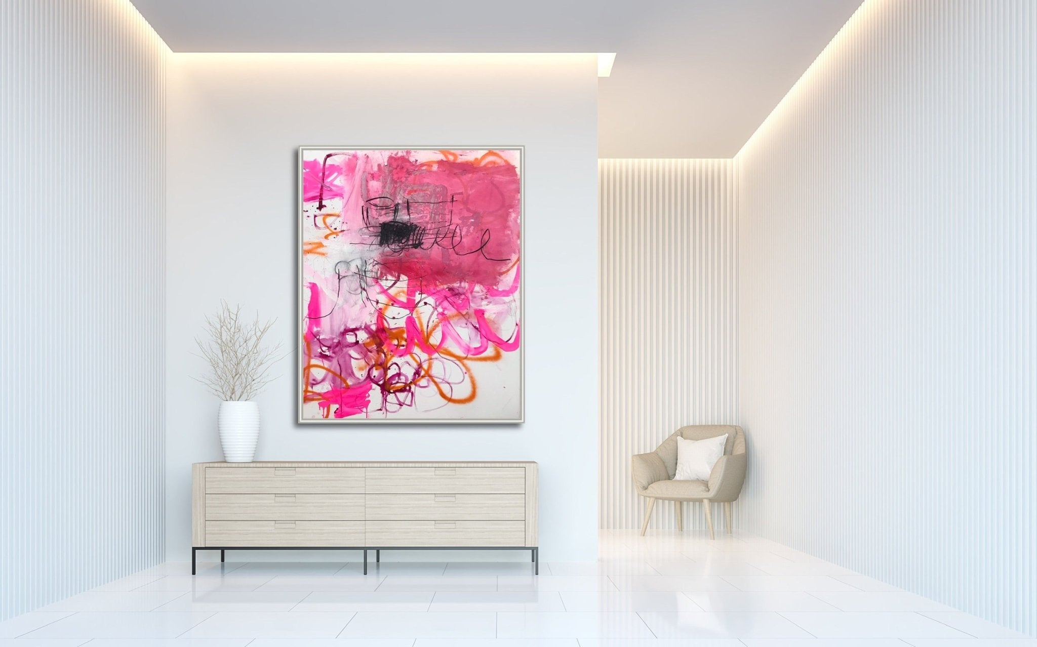 Floral encounters, suddenly - Manuela Karin Knaut - Abstract Painting - Ideelart