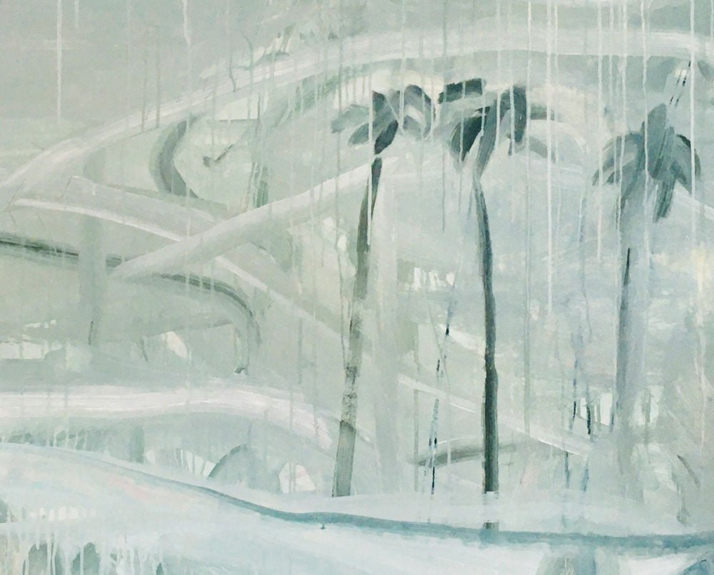 Flying Allies on Their Way to Antelope Valley (to MB) - Macha Poynder - Abstract Painting - Ideelart