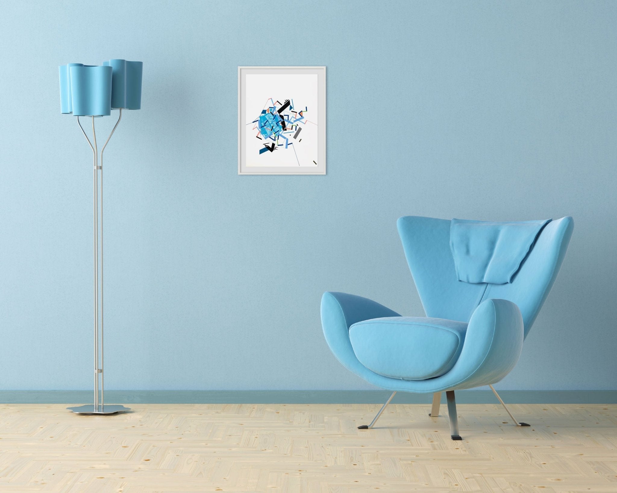 Dive Icehhi 1 - Philippe Halaburda - Abstract Painting - Ideelart