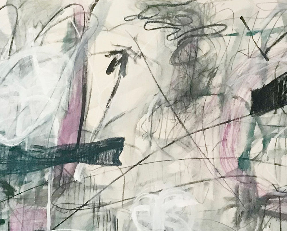 Our Shared Affection for Hummingbirds and Palmtrees - Macha Poynder - Abstract Painting - Ideelart