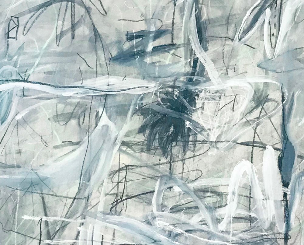 Liquid Geometry of Passion - Macha Poynder - Abstract Painting - Ideelart