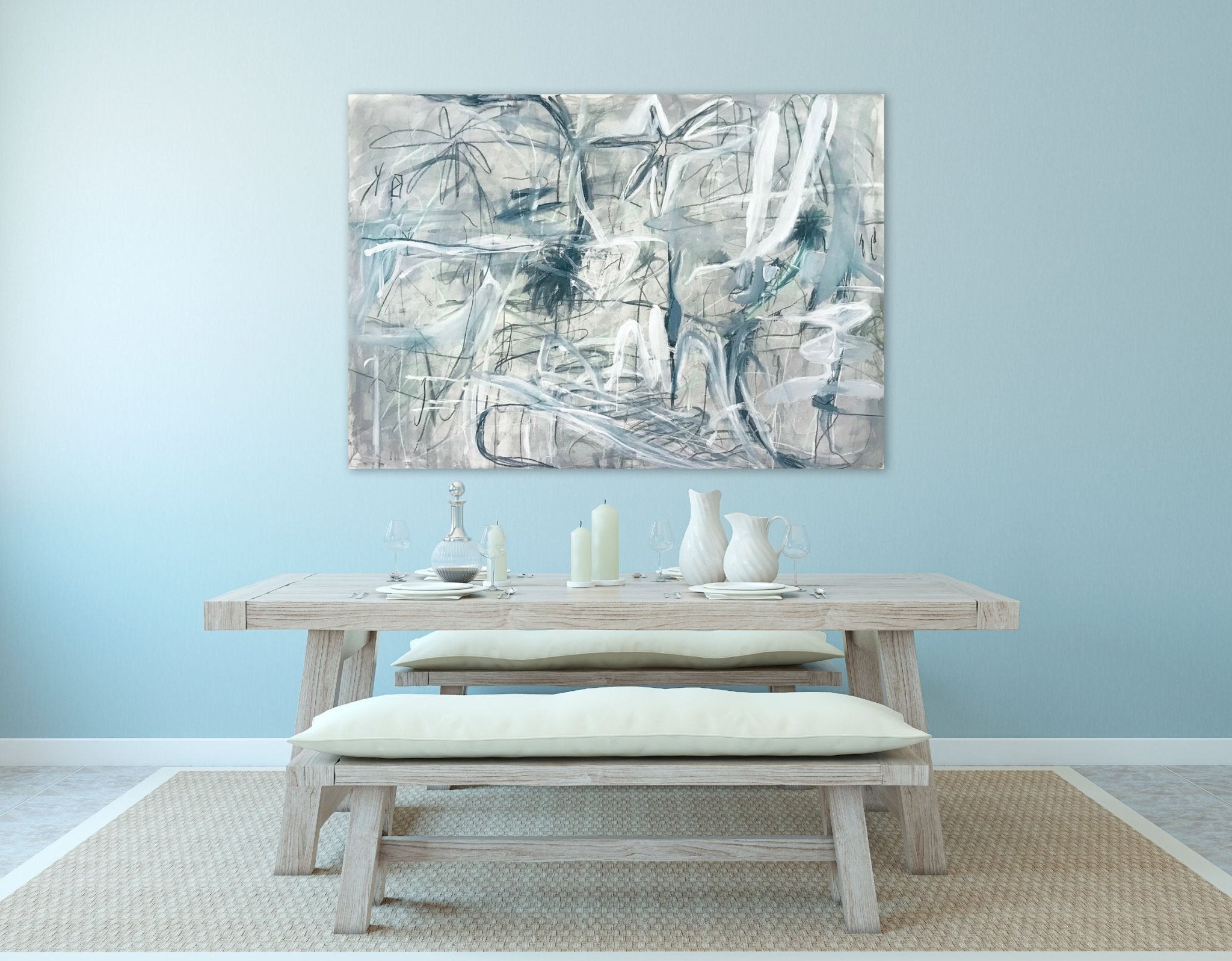 Liquid Geometry of Passion - Macha Poynder - Abstract Painting - Ideelart