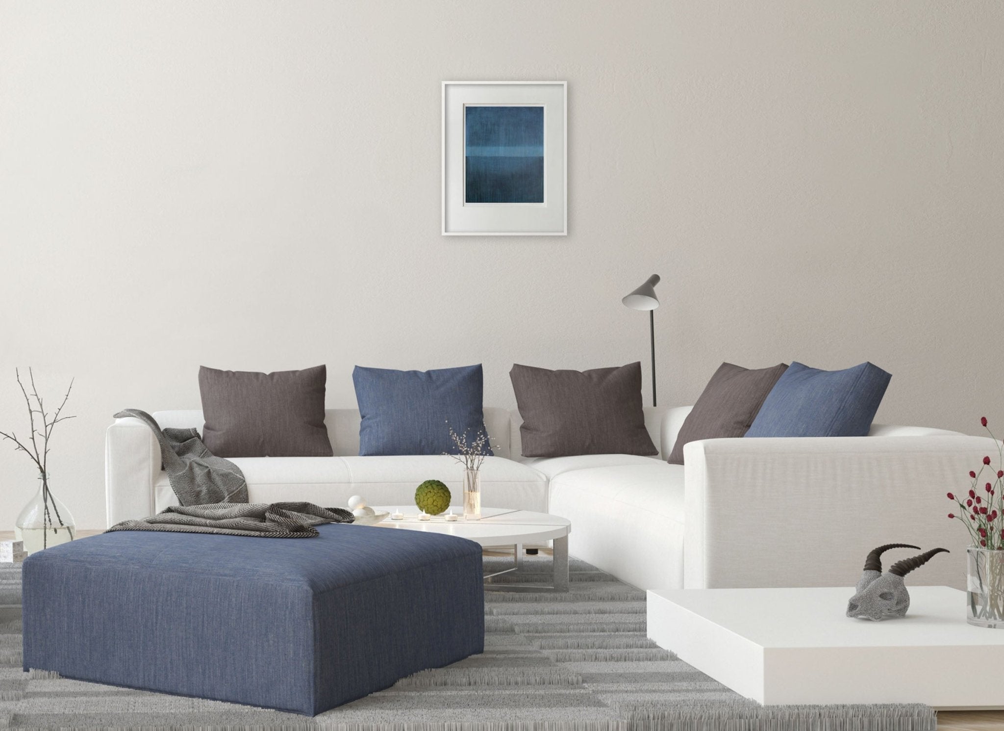 Vibration In Blue - Janise Yntema - Abstract Painting - Ideelart