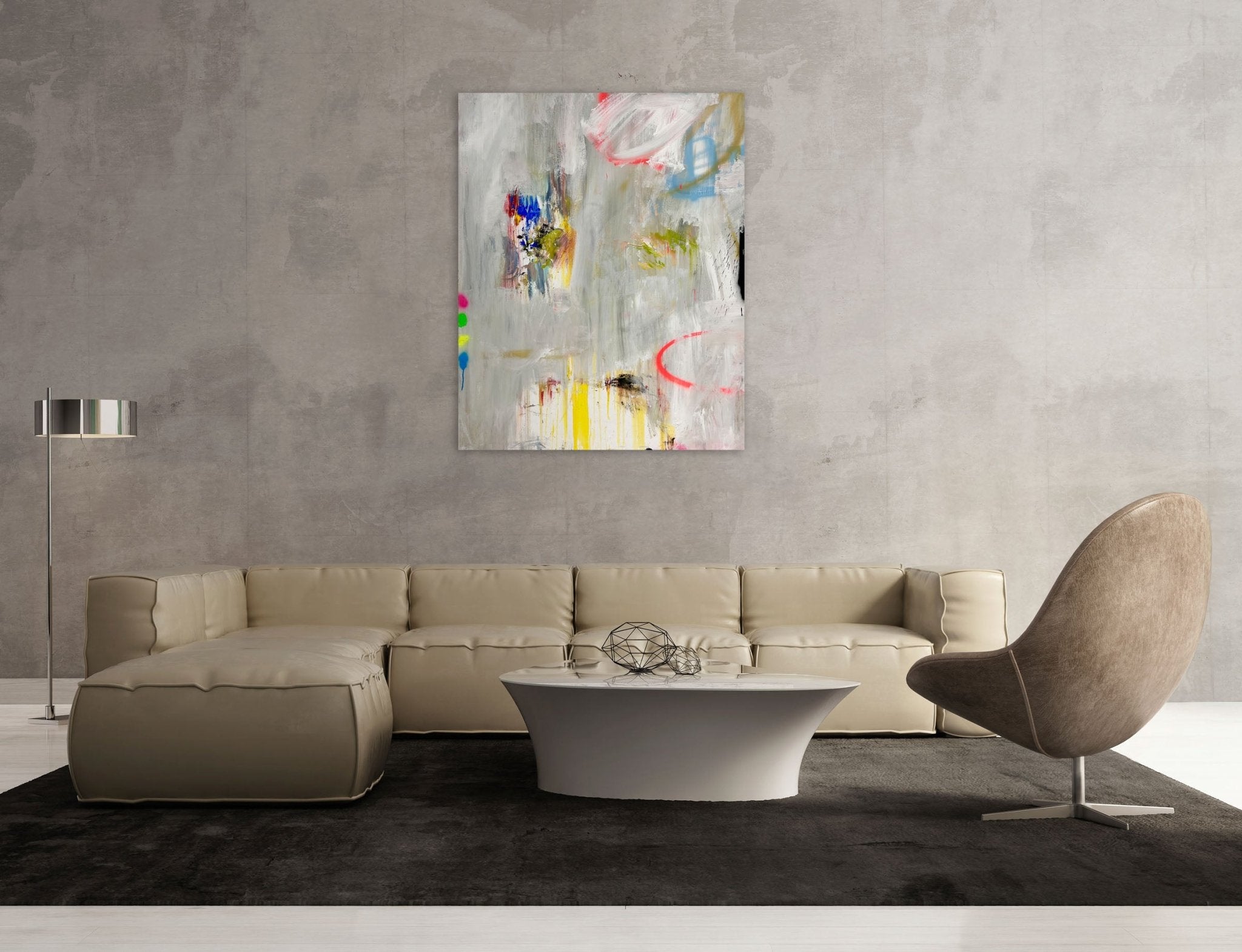 Swan Lingo - Tommaso Fattovich - Abstract Painting - Ideelart