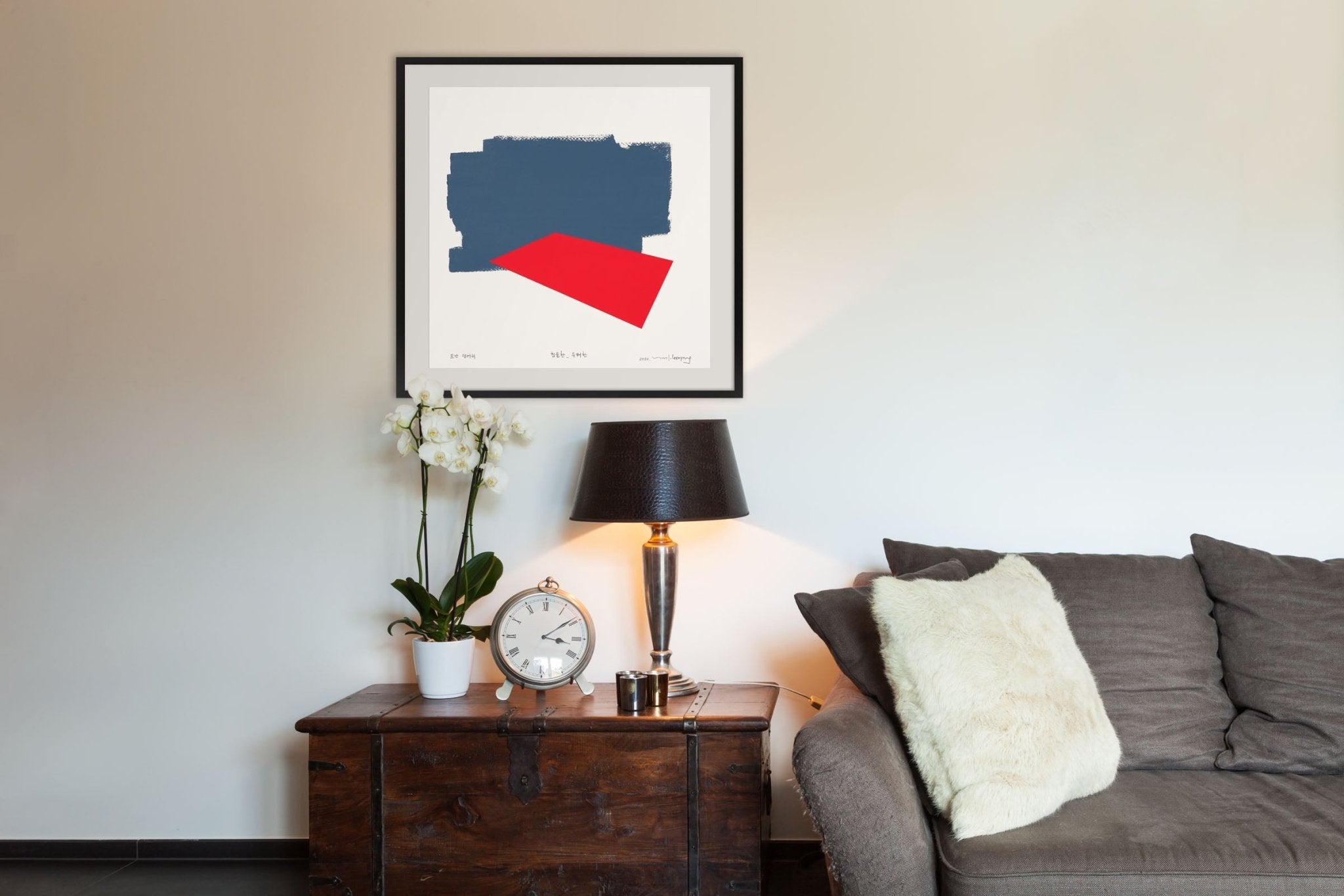 dr eckige masse 131 - Kyong Lee - Abstract Painting - Ideelart