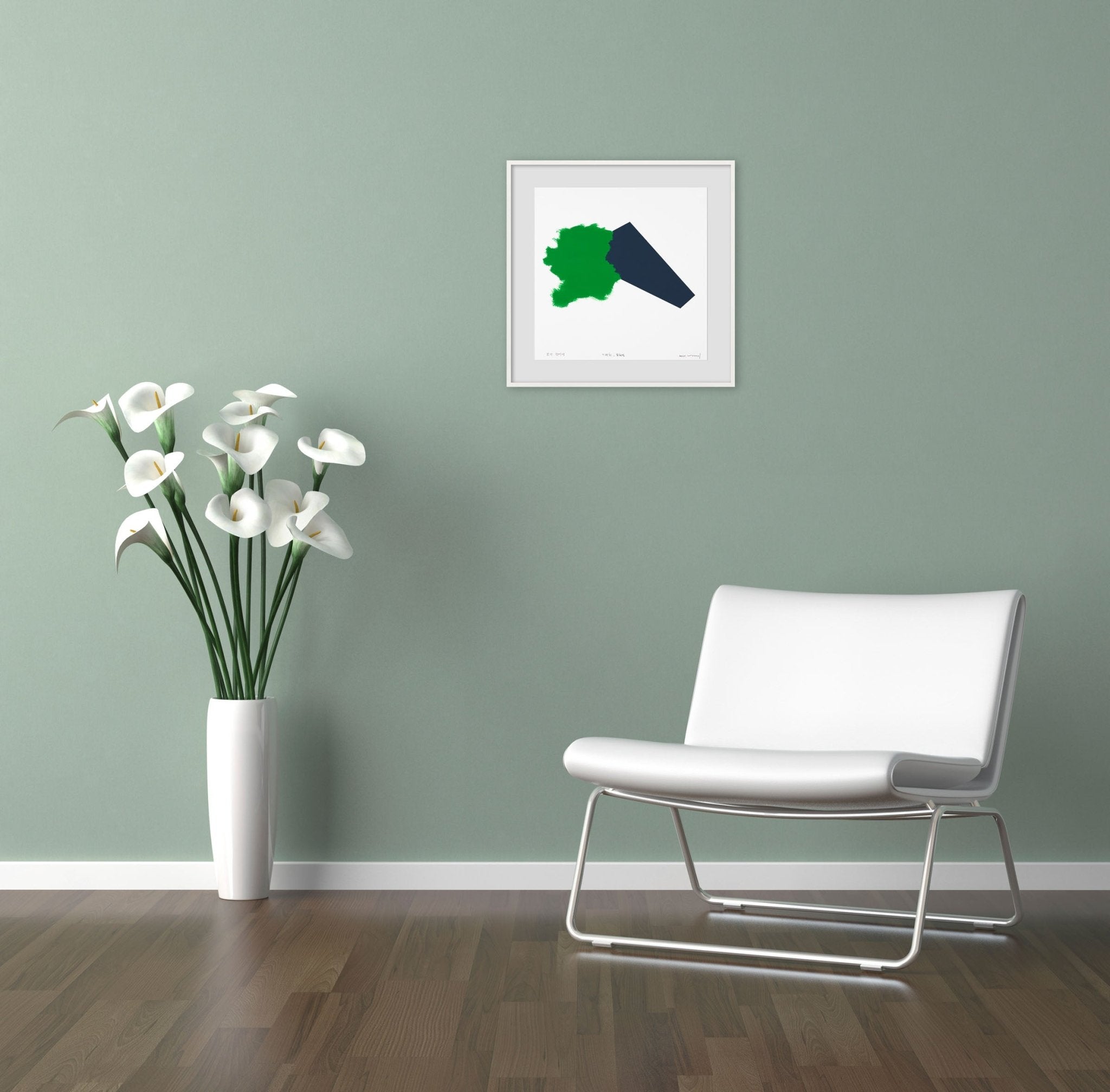 dr eckige masse 136 - Kyong Lee - Abstract Painting - Ideelart