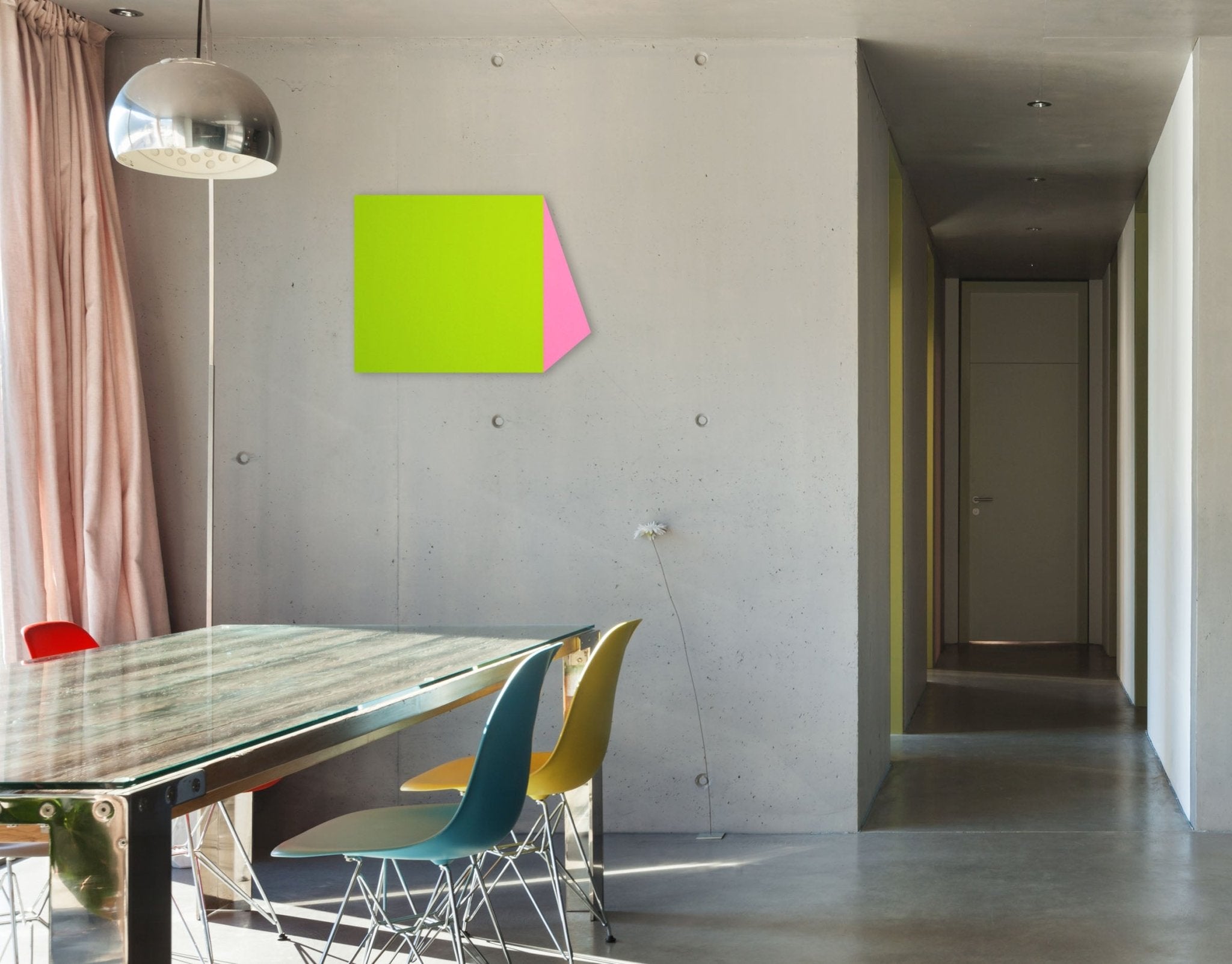 Rope (Green and Pink) - Brent Hallard - Abstract Painting - Ideelart