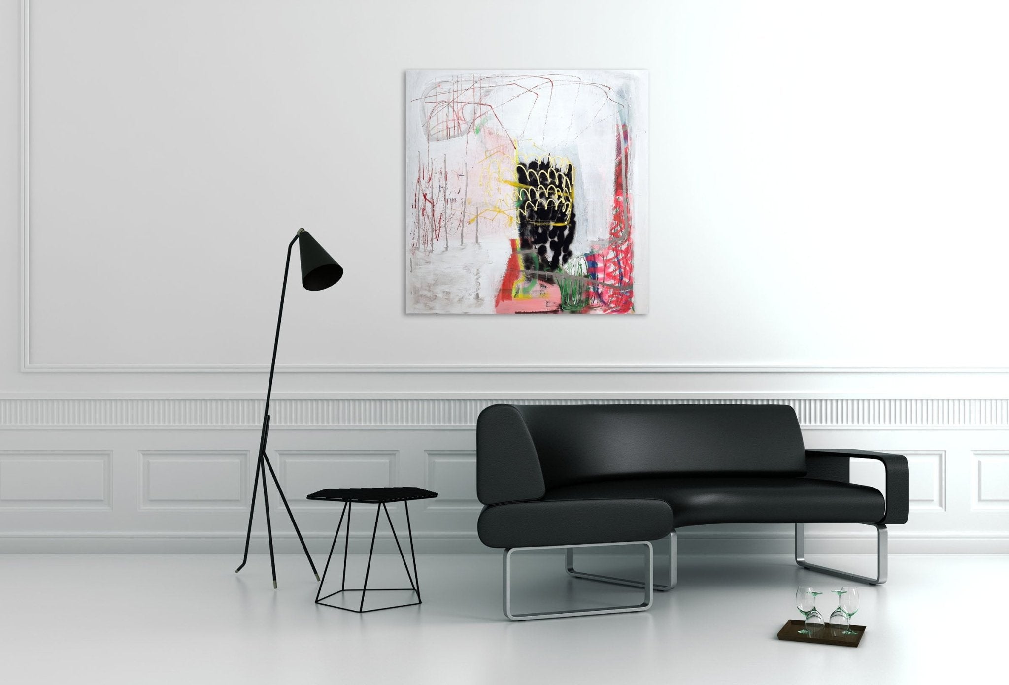 Ananas spritz - Ludovic Dervillez - Abstract Painting - Ideelart