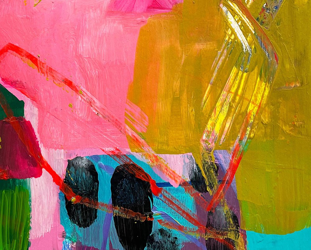 Like a familiy sunday - Ludovic Dervillez - Abstract Painting - Ideelart