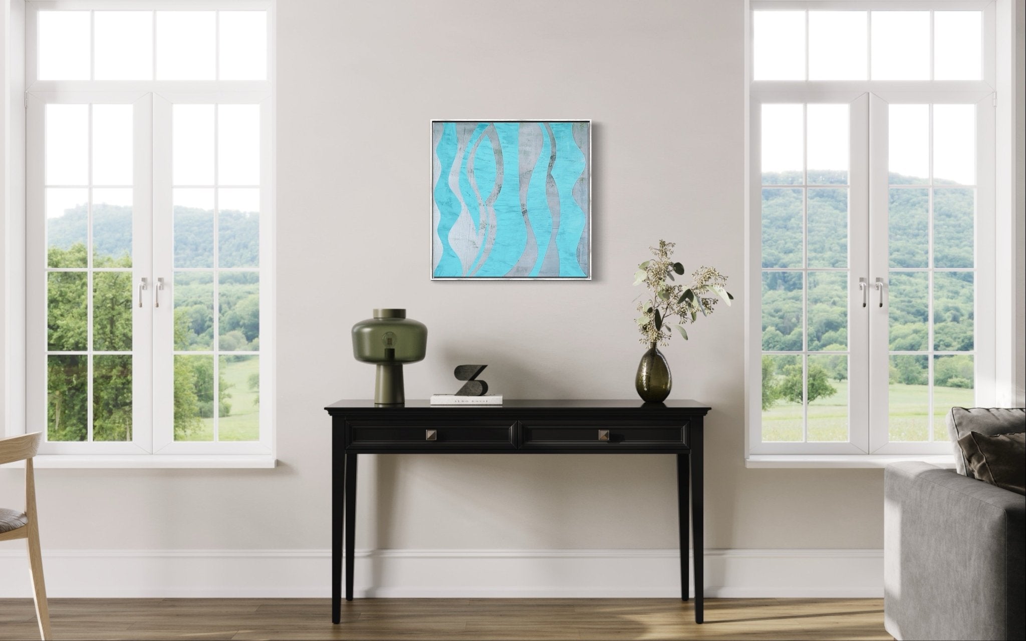 Opposing Currents no.II - Gudrun Mertes - Frady - Abstract Painting - Ideelart