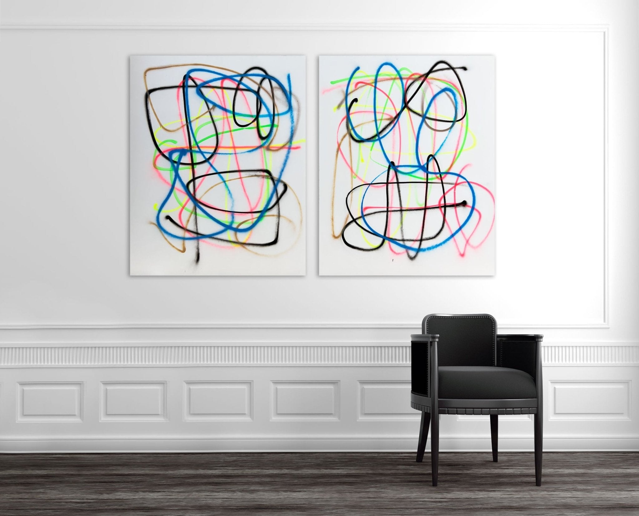 Judo Chop Freestyle - Tommaso Fattovich - Abstract Painting - Ideelart