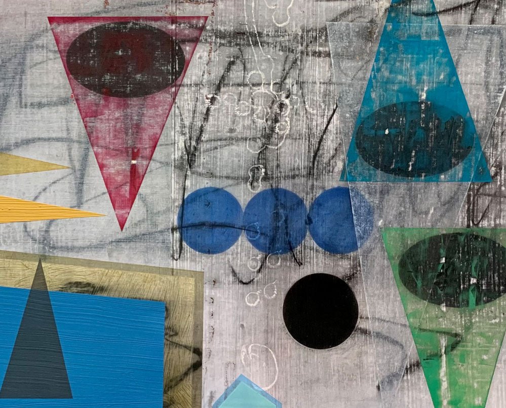 Ascension (blue) - Michael Barringer - Abstract Painting - Ideelart