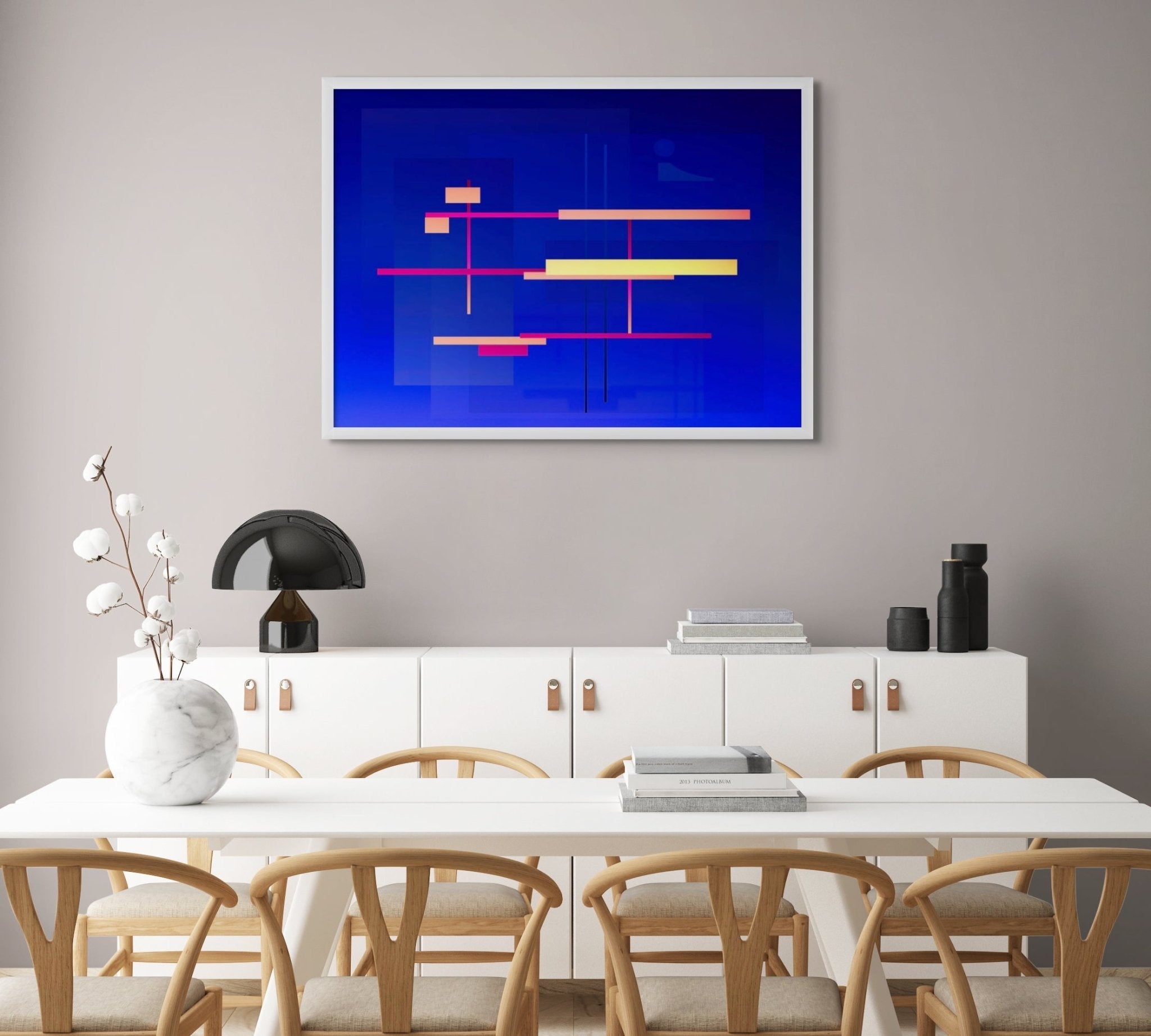 Cosmosis Collage 427.4A7 - Composition no 2C4 Blue - Anne Katrine Senstad - Abstract Photography - Ideelart