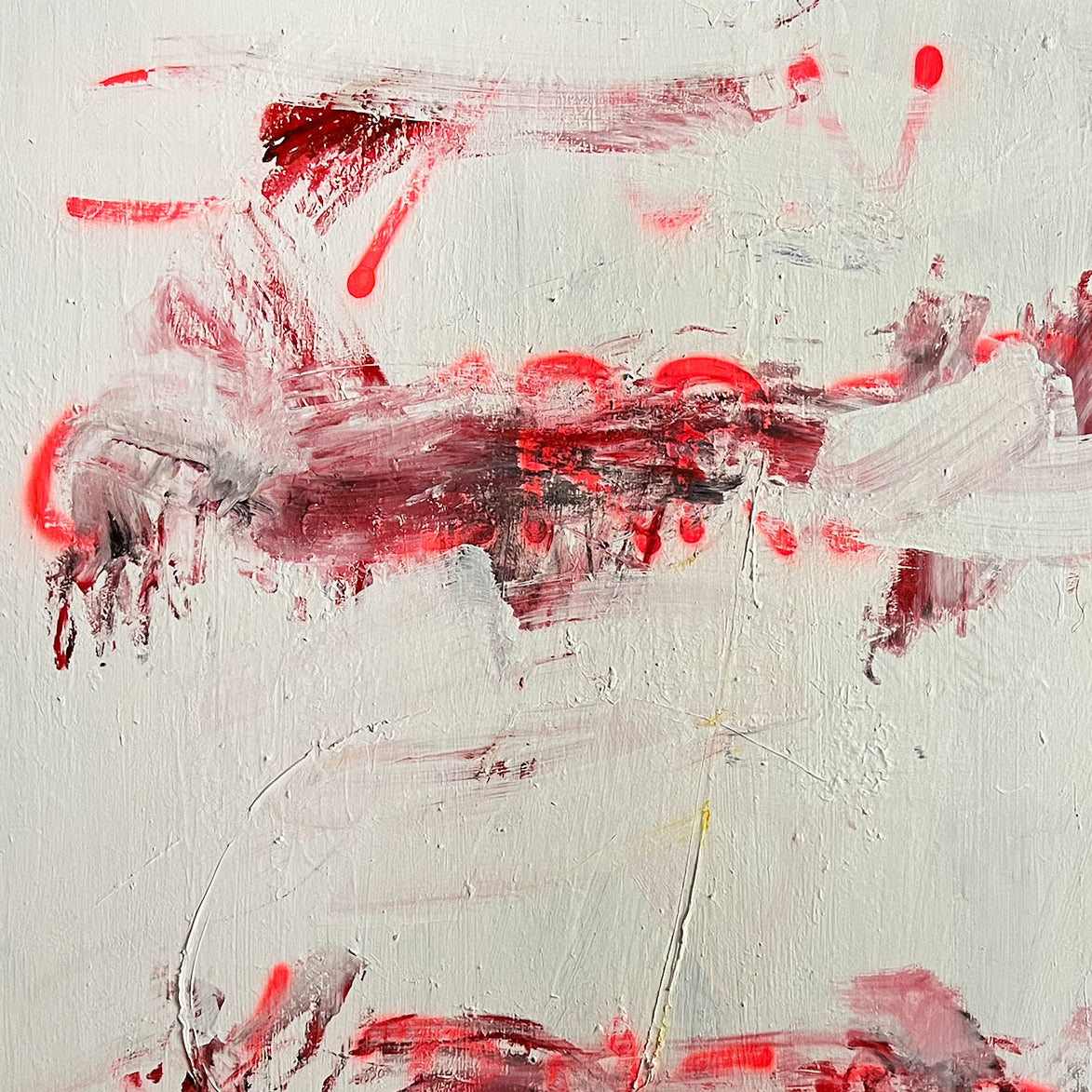 Soy Un Guerrero. Y Busco Peligro. - Tommaso Fattovich - Abstract Painting - Ideelart