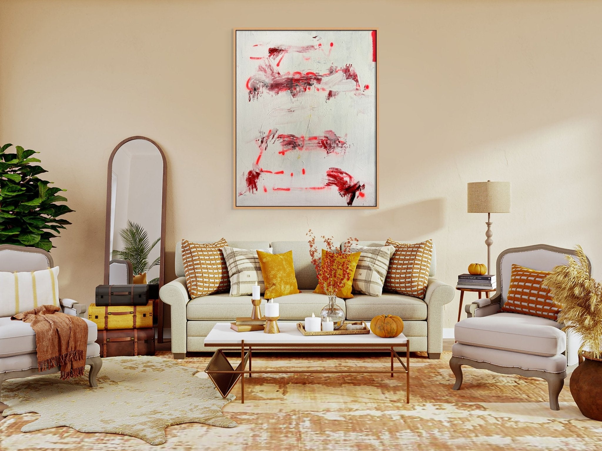 Soy Un Guerrero. Y Busco Peligro. - Tommaso Fattovich - Abstract Painting - Ideelart