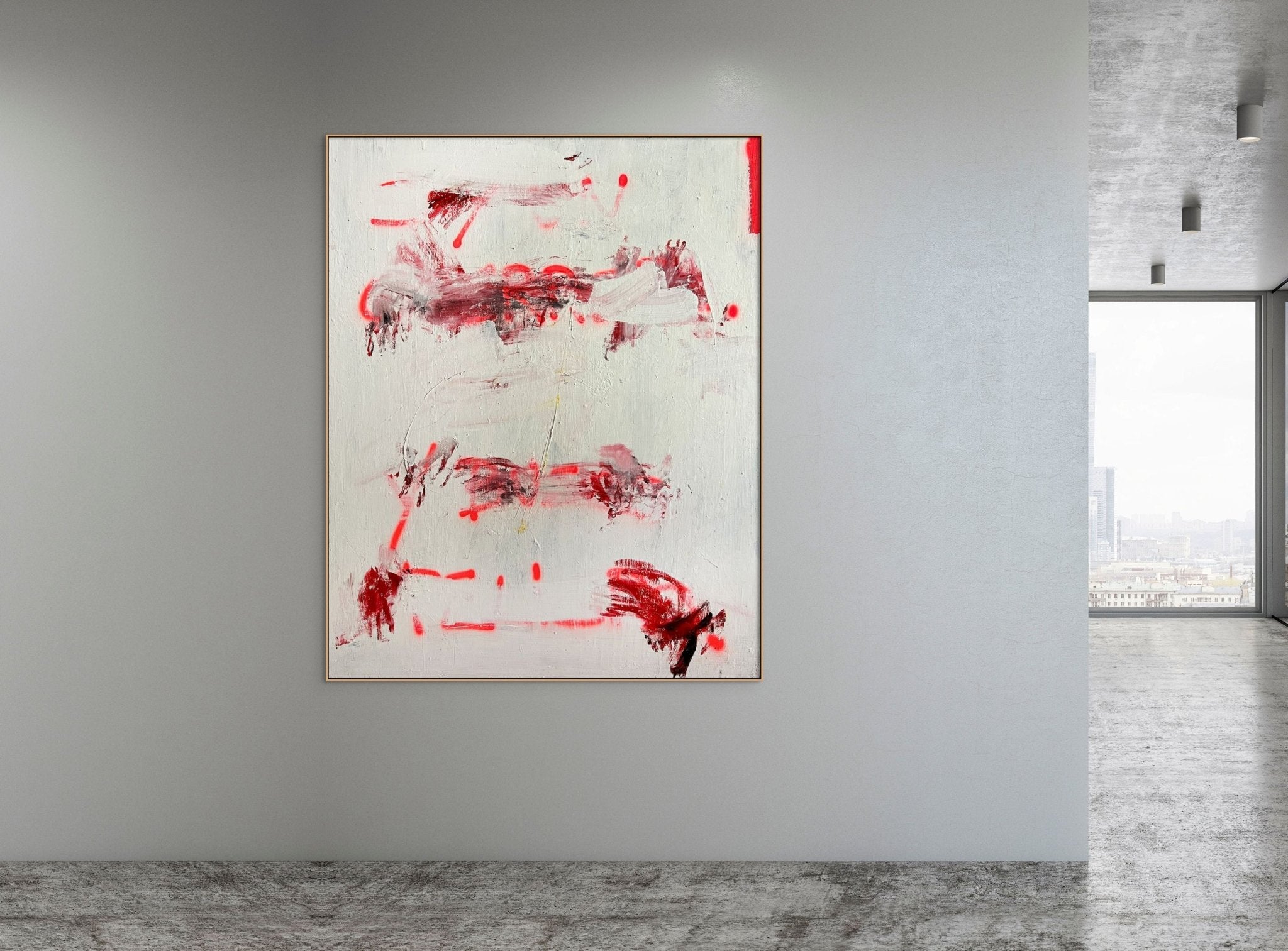 Soy Un Guerrero. Y Busco Peligro. - Tommaso Fattovich - Abstract Painting - Ideelart