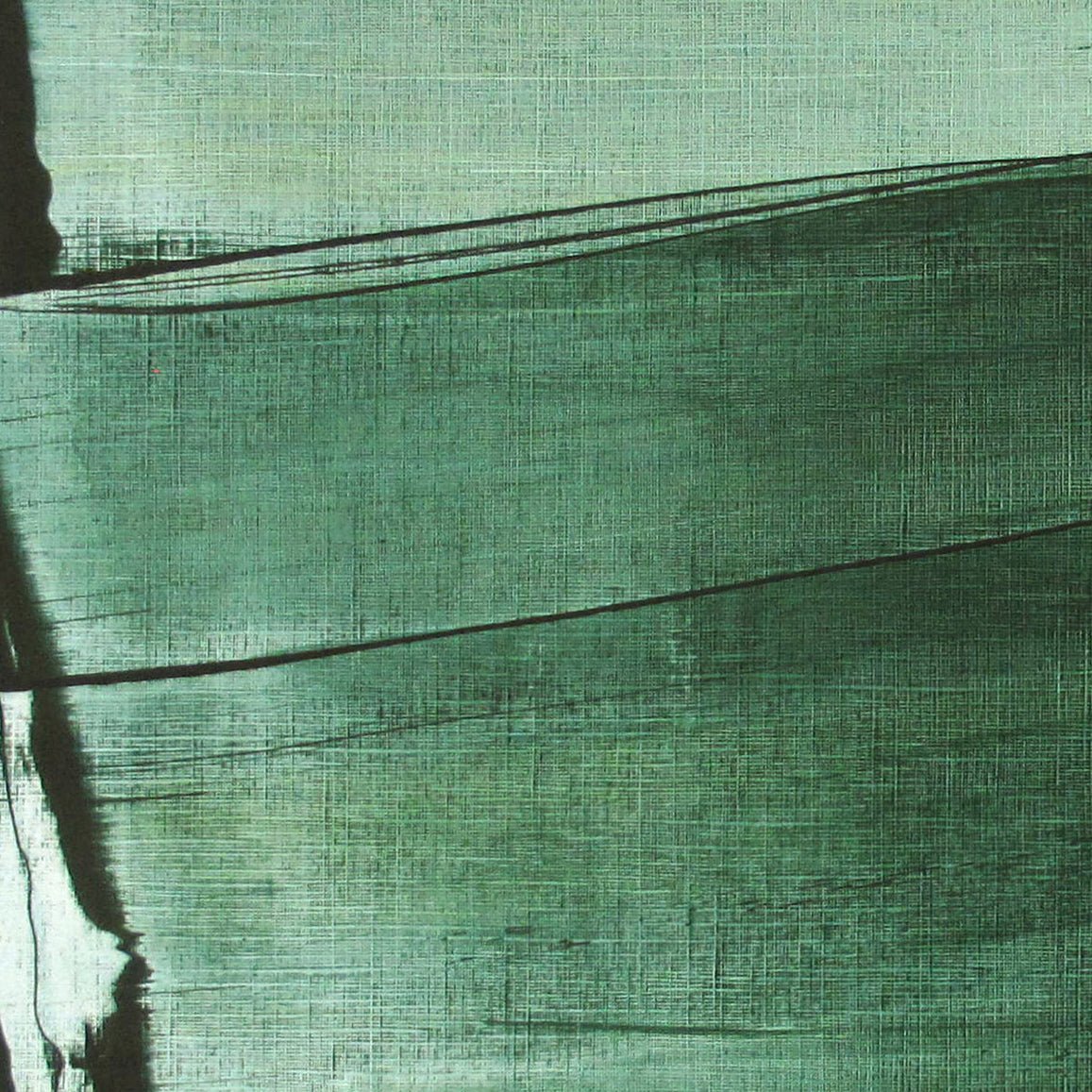 Land Green L 05 - Emma Godebska - Abstract Painting - Ideelart