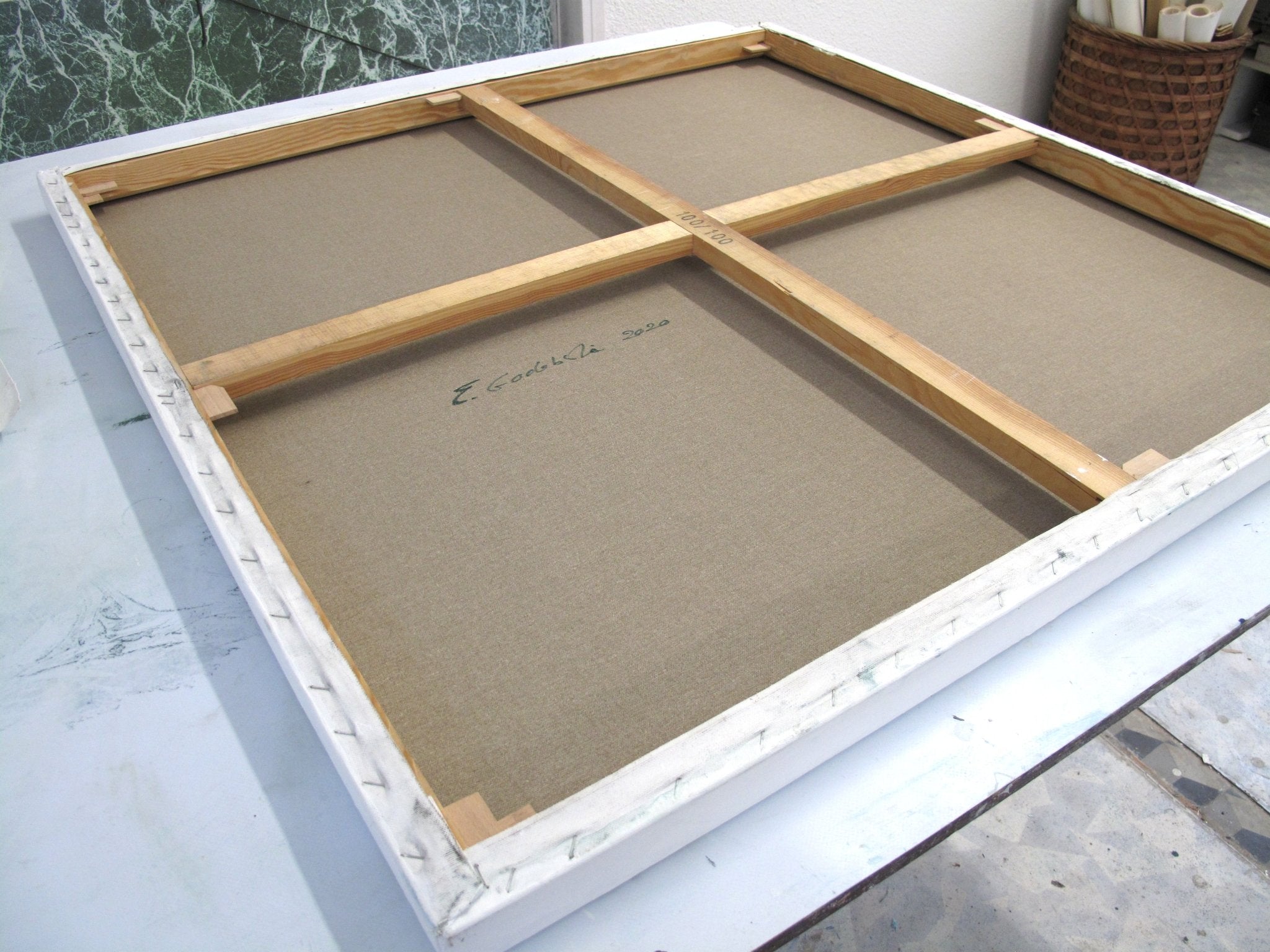 Land - Emma Godebska - Abstract Painting - Ideelart