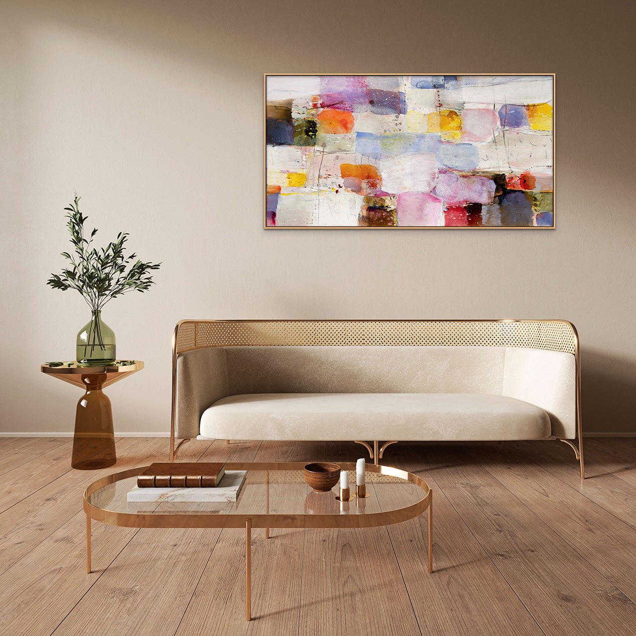 Rosenduft (Rose scent) - Greet Helsen - Abstract Painting - Ideelart