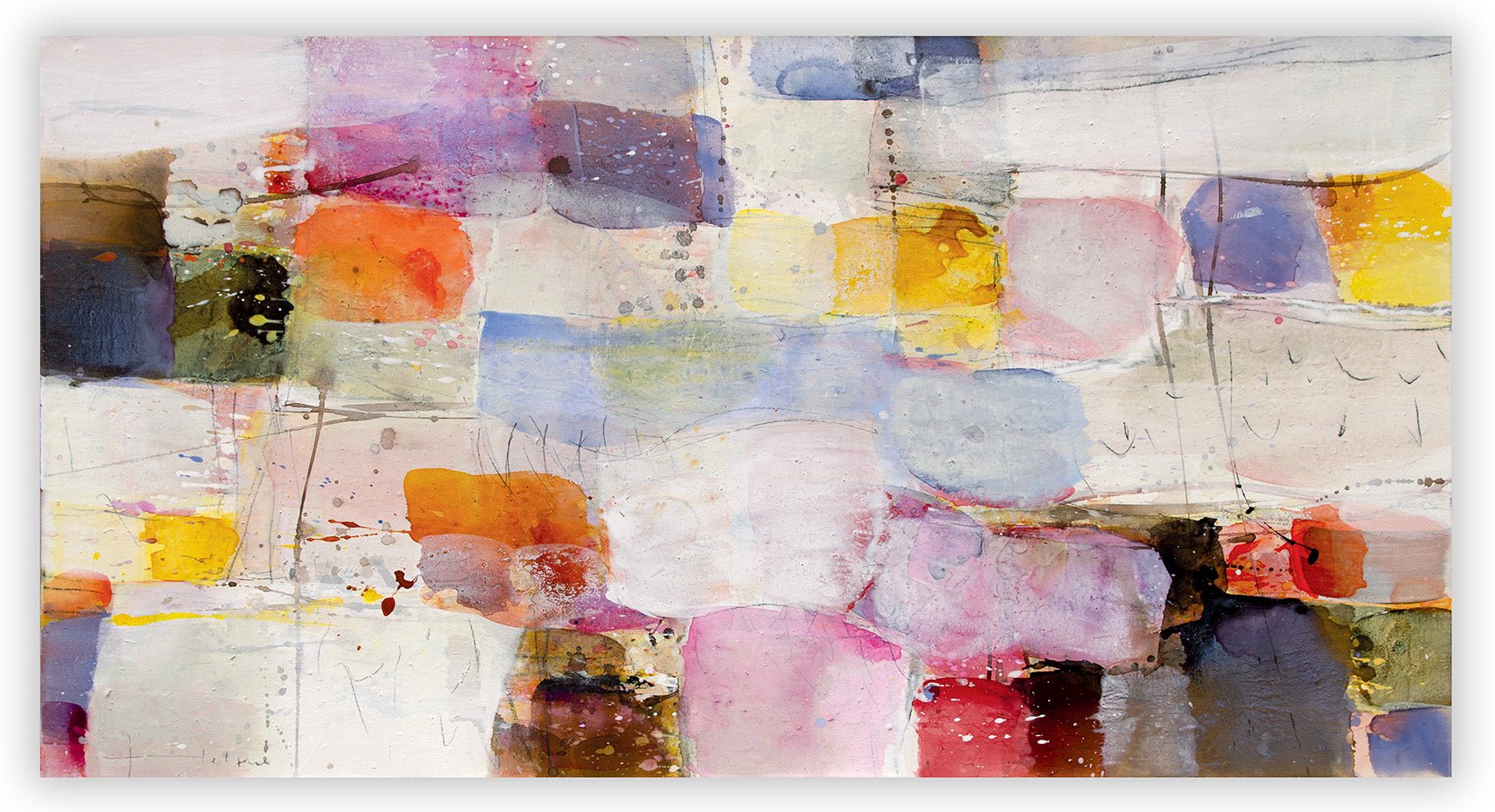 Rosenduft (Rose scent) - Greet Helsen - Abstract Painting - Ideelart