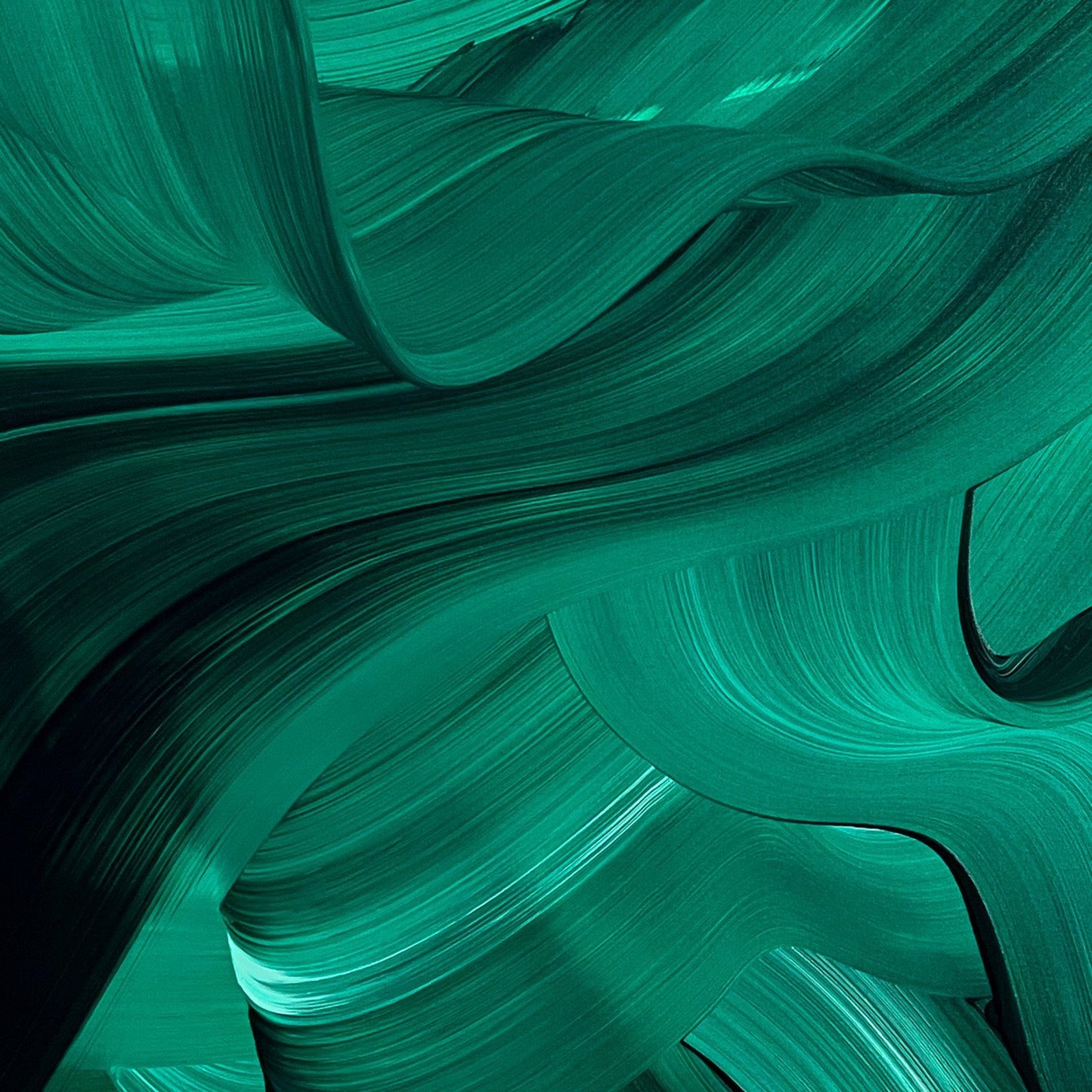 Green velvet - Nikolaos Schizas - Abstract Painting - Ideelart