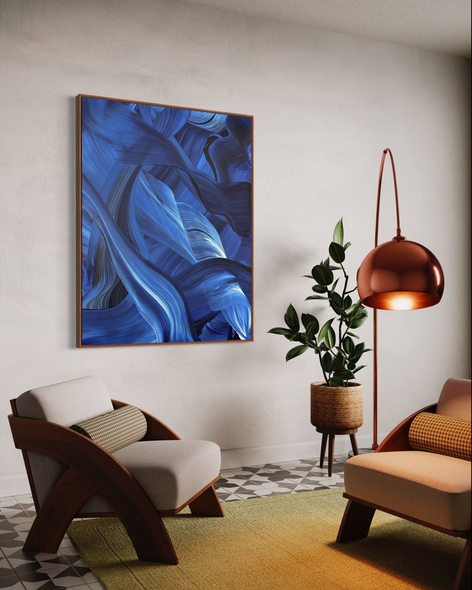 And the prow of its foams - Nikolaos Schizas - Abstract Painting - Ideelart