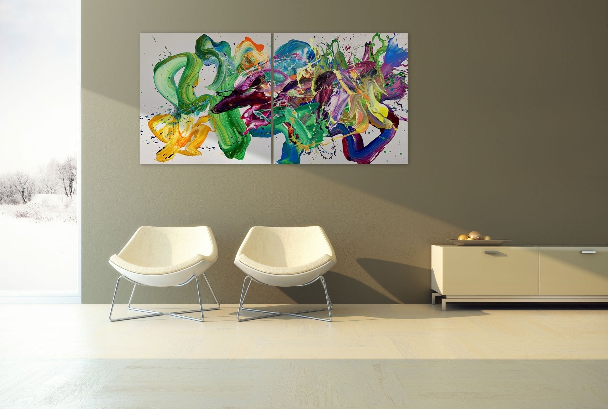 La Primavera - Nikolaos Schizas - Abstract Painting - Ideelart