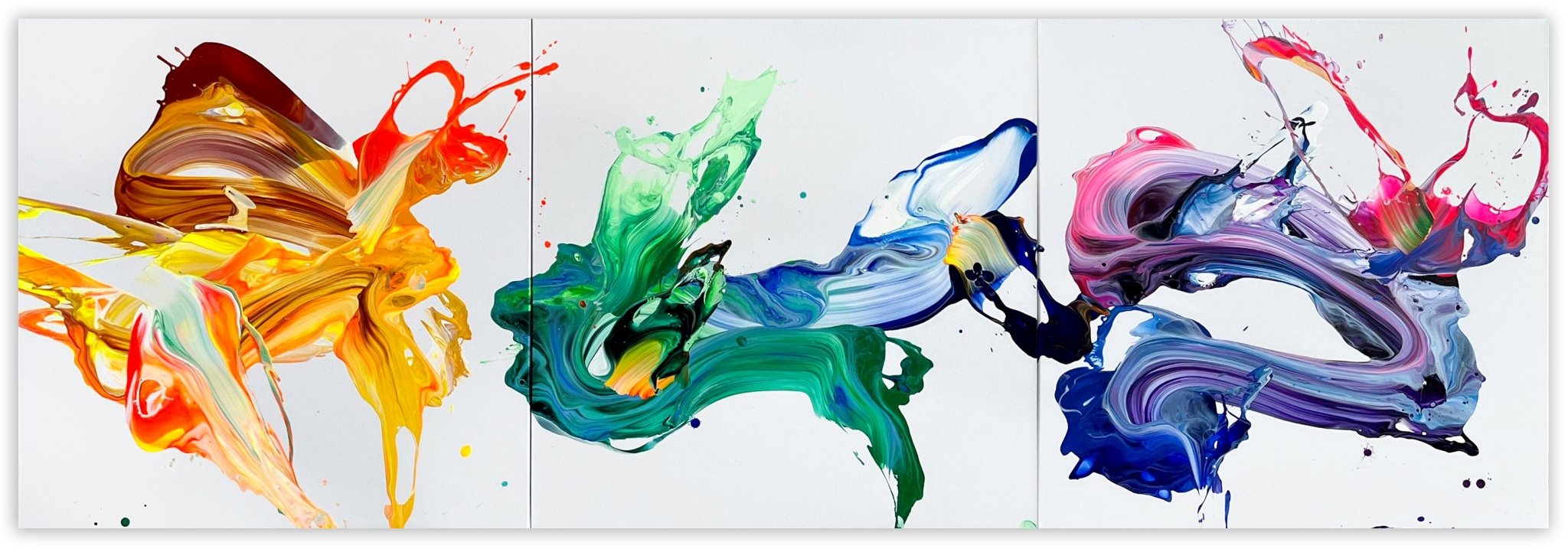 When a wave is dancing - Nikolaos Schizas - Abstract Painting - Ideelart